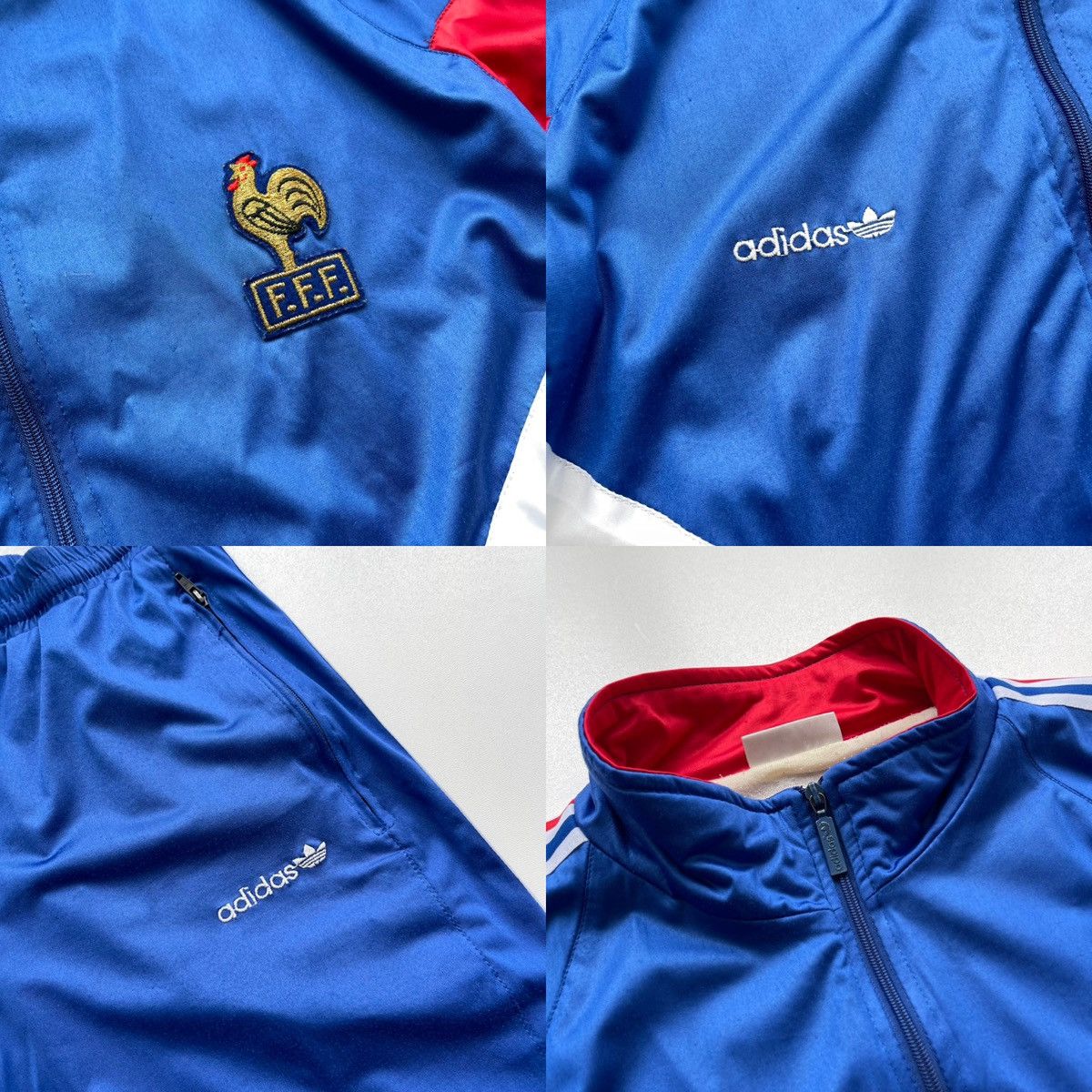 Adidas × Vintage Adidas France 1992 Vintage 90’s Anthem Prematch Tracksuit Size US M / EU 48-50 / 2 - 9 Thumbnail