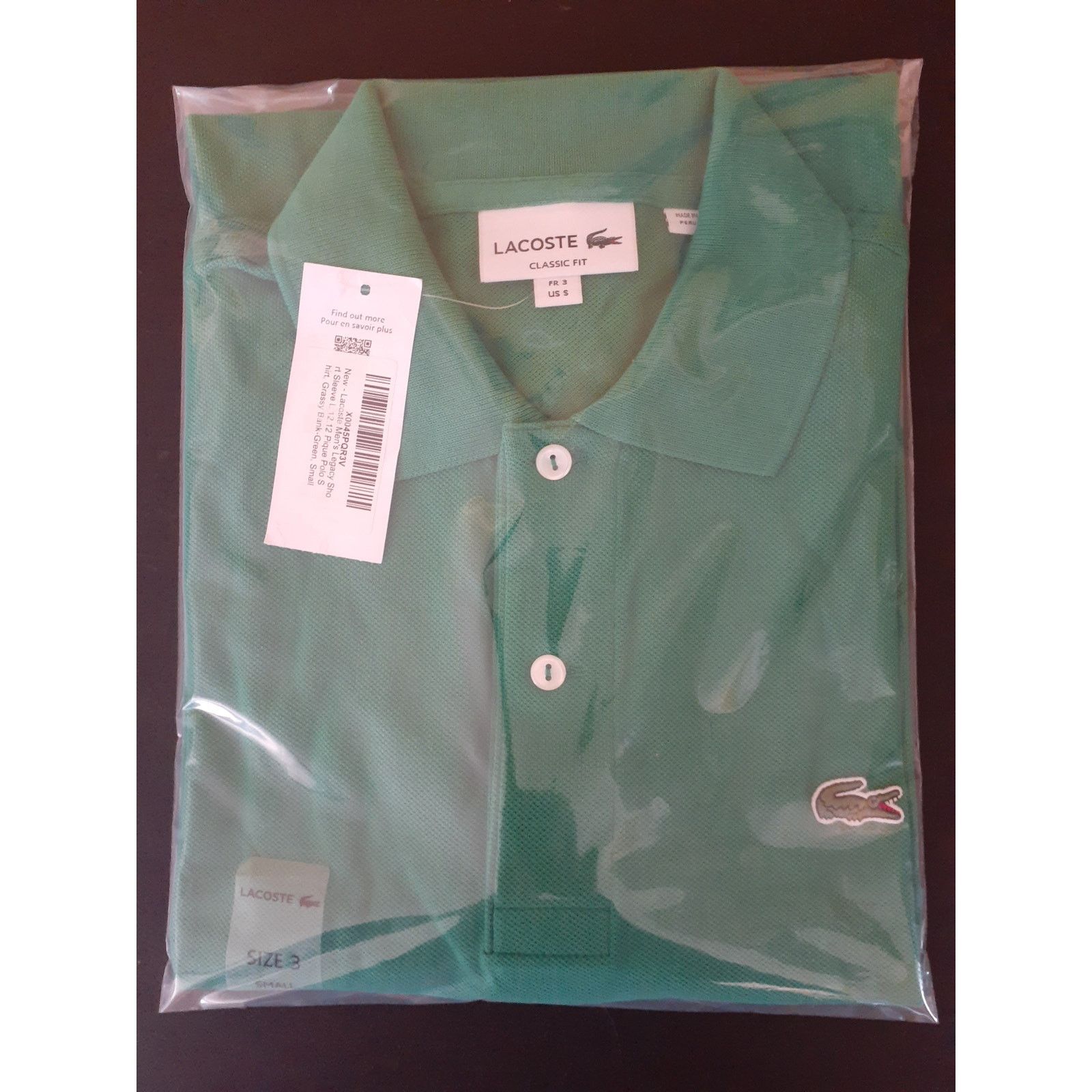 Lacoste Lacoste Men's Legacy Pique Polo Shirt Grassy Bank Green S Size US S / EU 44-46 / 1 - 2 Thumbnail