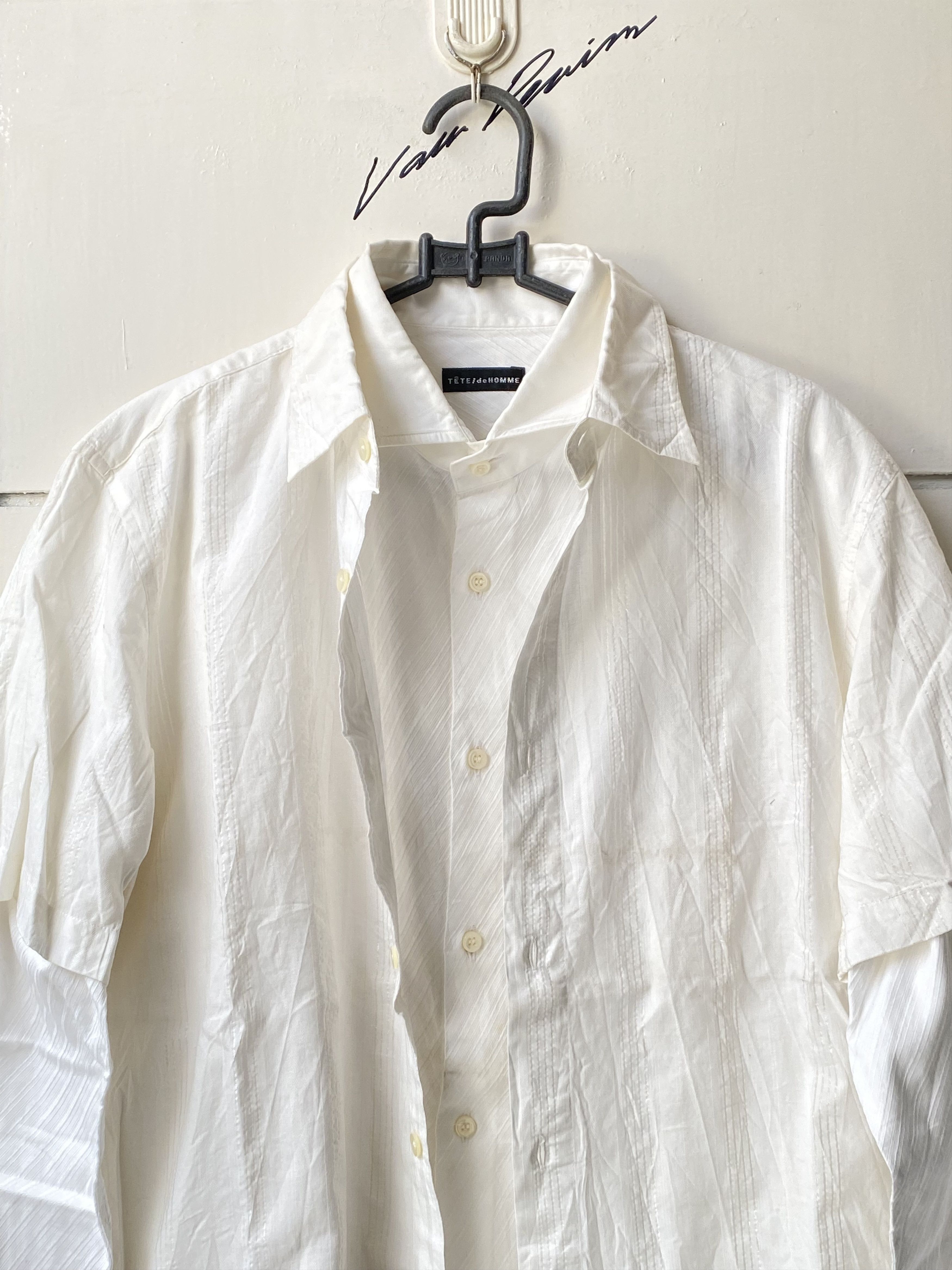 Issey Miyake TETE HOMME White Shirt Size US L / EU 52-54 / 3 - 3 Thumbnail