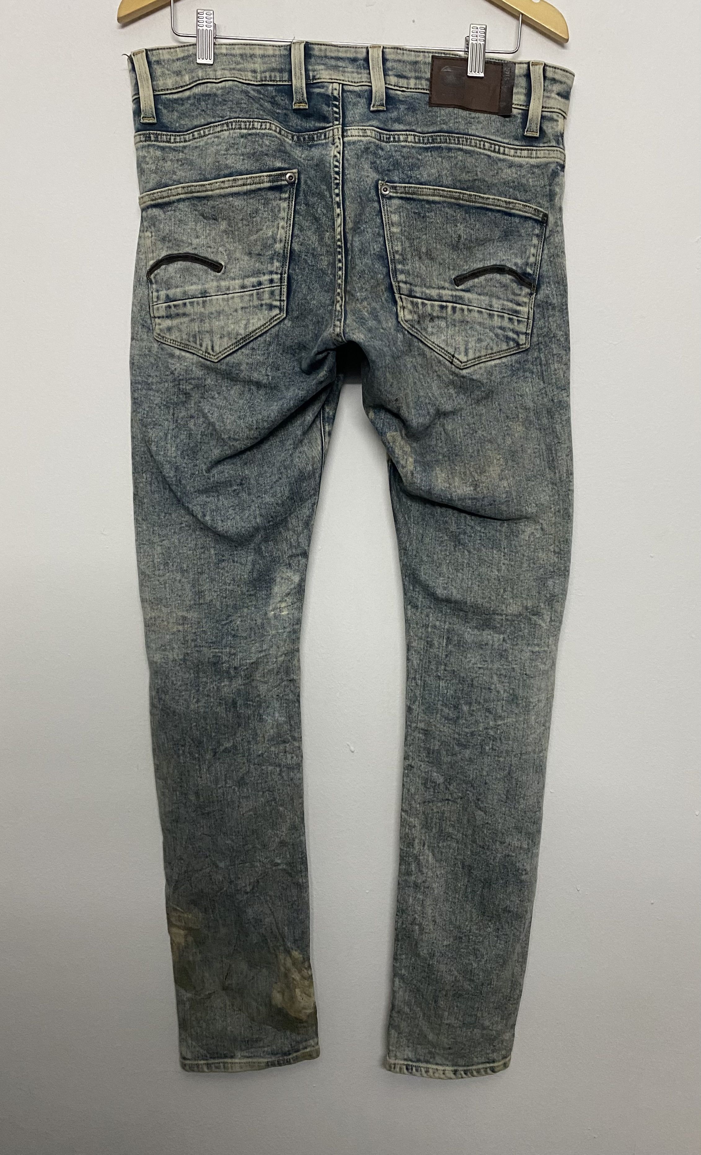 G-Star RAW Revend Super Slim Jeans Acid Wash Distressed jean