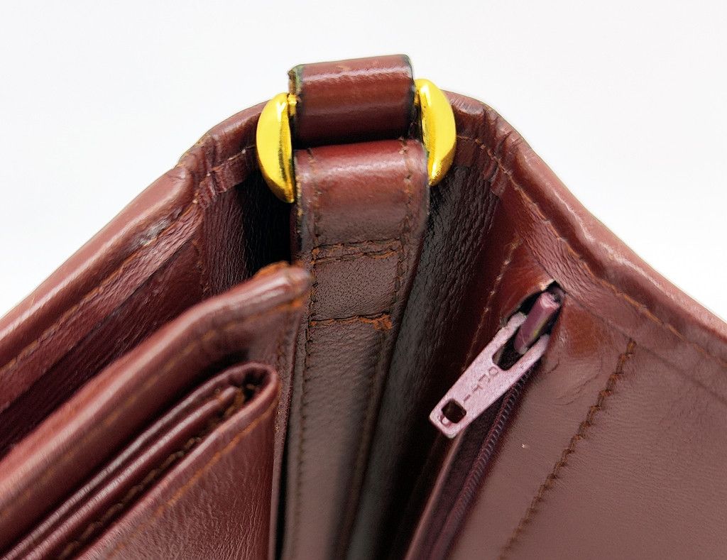 Cartier authentic CARTIER burgundy flap leather clutch bag Size ONE SIZE - 10 Thumbnail