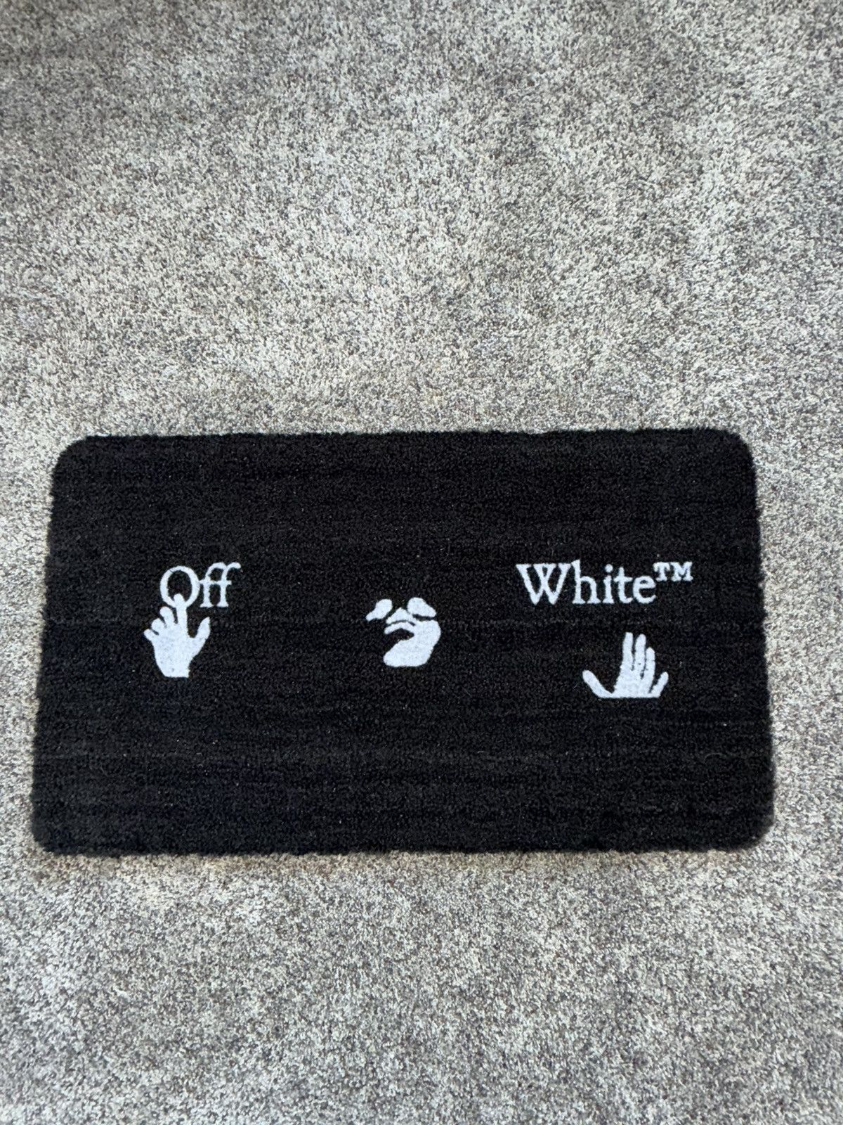 Off-White Off-White Doormat swimming man logo black rare Size ONE SIZE - 4 Thumbnail