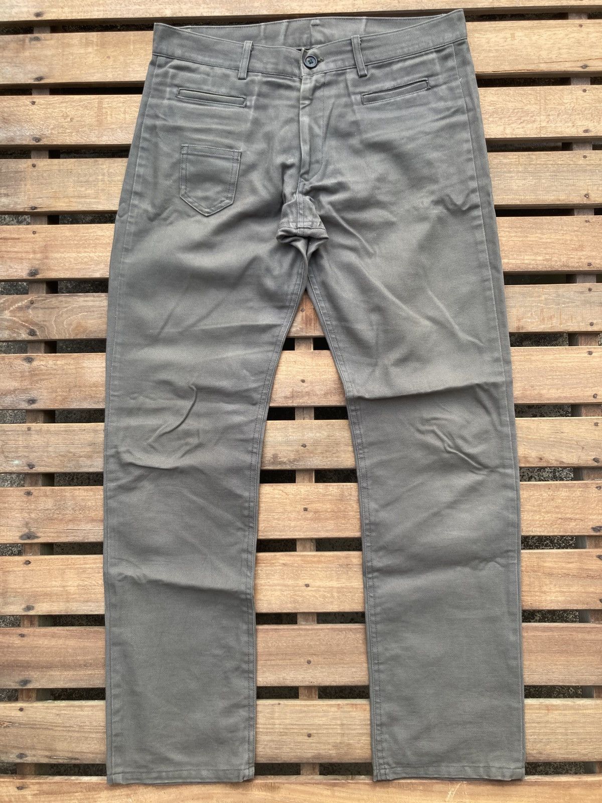 Yohji Yamamoto Y's Yohji Yamamoto Green/Grey Khaki Pockets Casual Pants Size US 31 - 2 Thumbnail