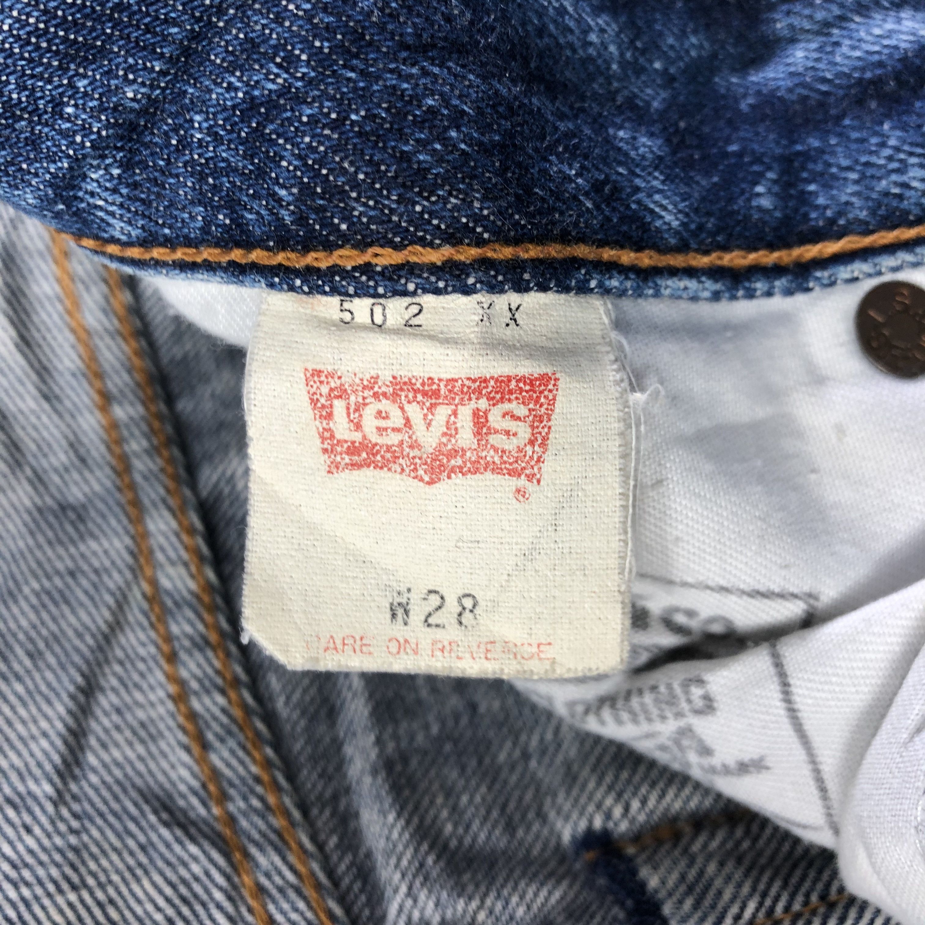 Levi's × Vintage 90s Vintage Blue Wash Levis 502 Selvegde Jeans-J3896 Size US 28 / EU 44 - 11 Thumbnail