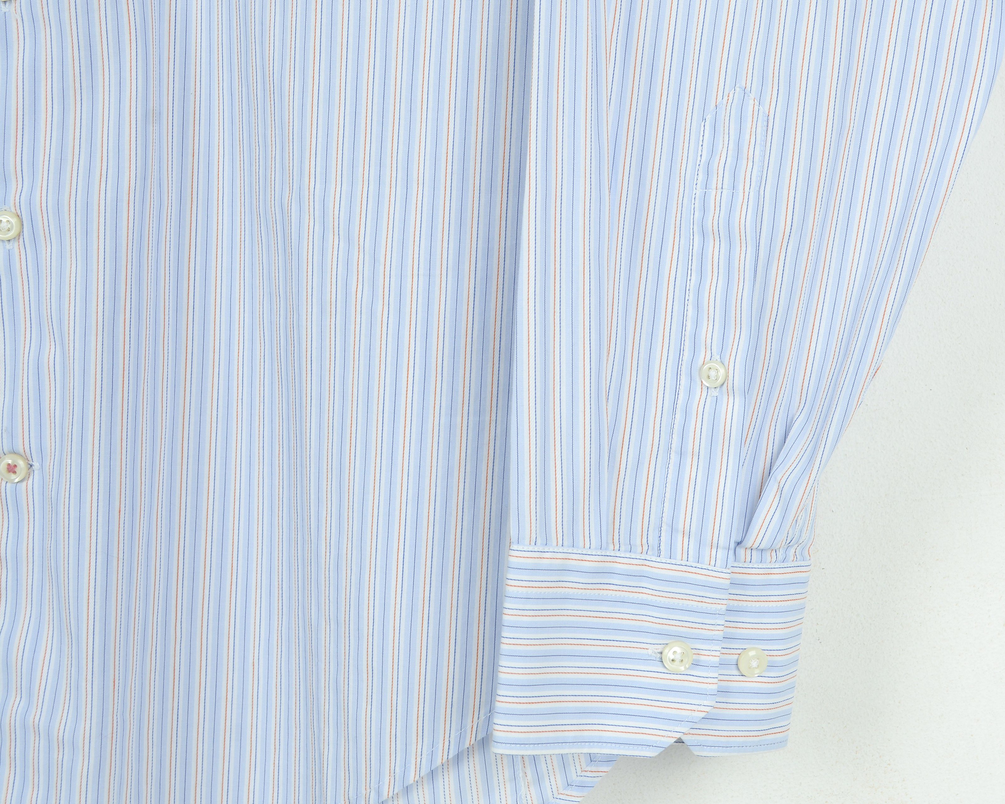 Strellson Formal Blue Mens Shirt 15.5" Size S Casual Single Cuffs Size 38R - 4 Thumbnail