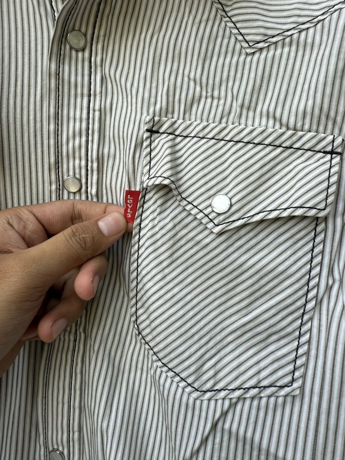 Levi's Levi’s stripped button stone shirt Size US L / EU 52-54 / 3 - 6 Thumbnail
