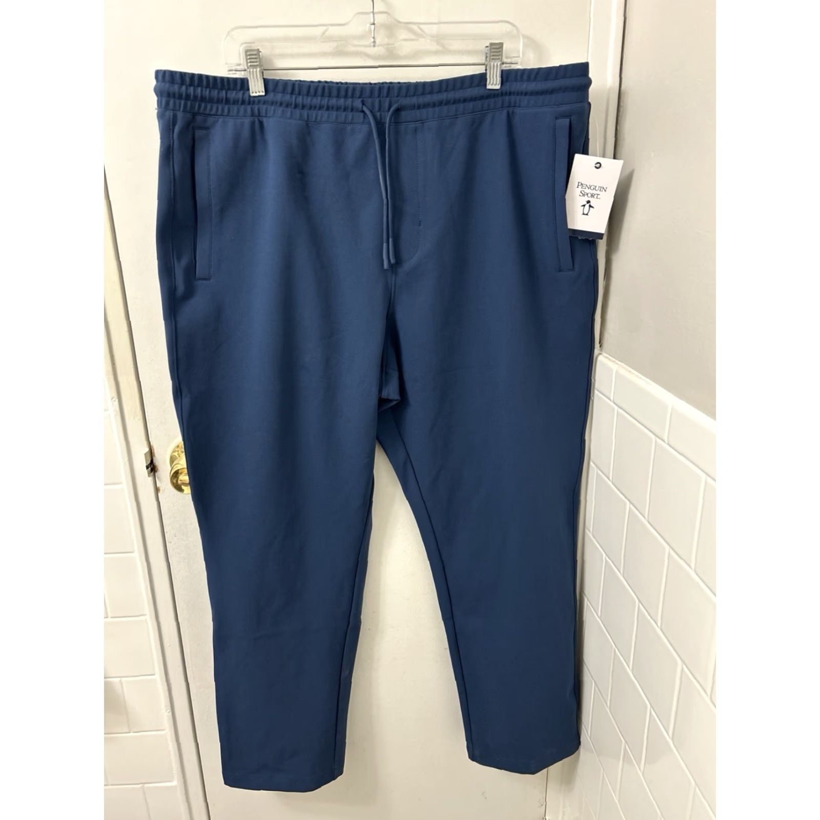 Original Penguin Original Penguin Sport Pants Mens 2XL Blue Jogger Track athletic Performance Stretch NWT Size US 39 - 2 Thumbnail