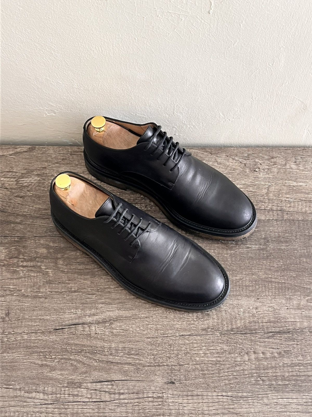 Dries Van Noten Dries Van Noten Leather CrepeSole Derbies Size US 8 / EU 41 - 9 Thumbnail