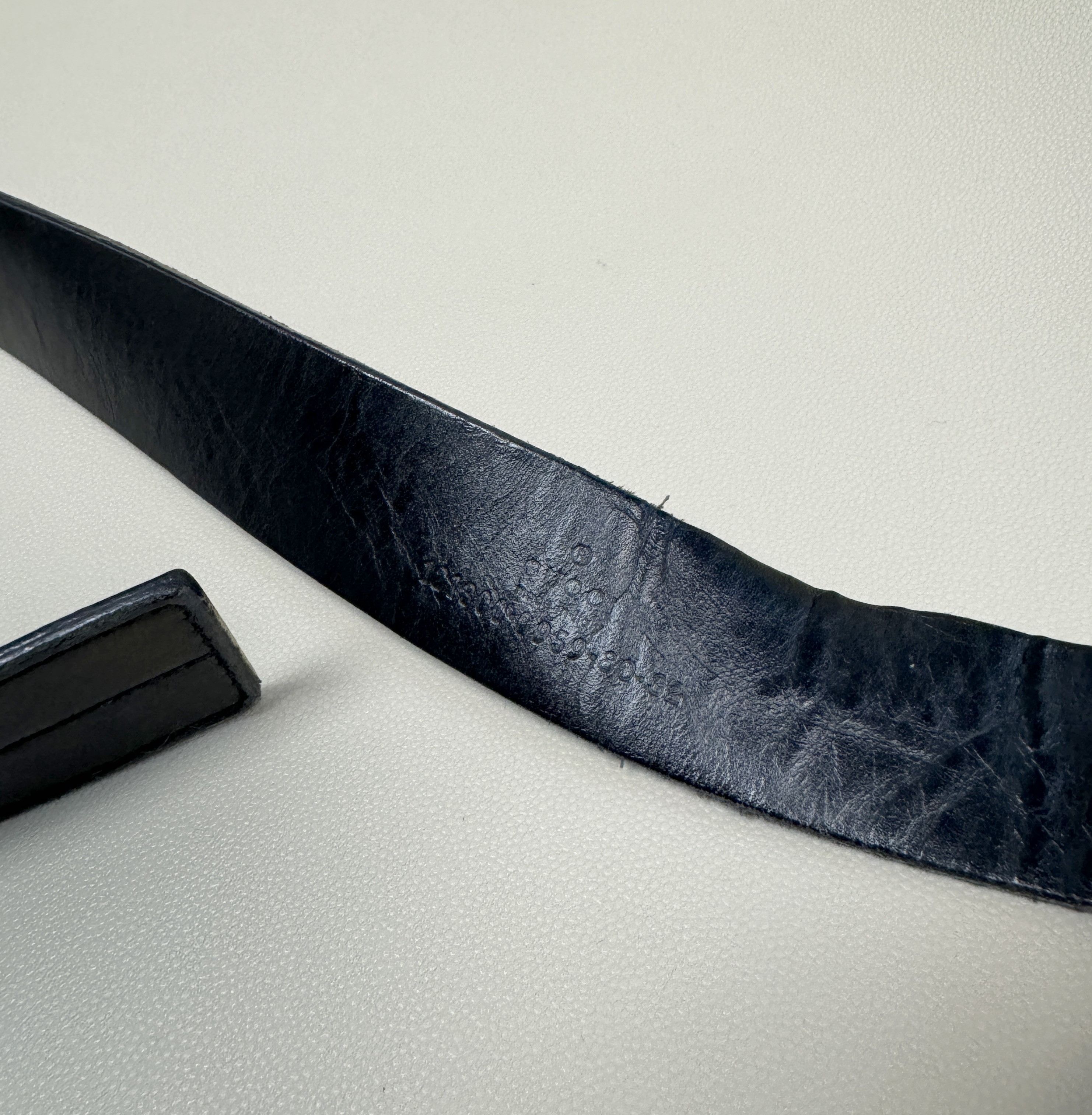 Gucci Gucci G Classic Buckle Logo Black Leather Belt Size 80 32 Size ONE SIZE - 6 Thumbnail
