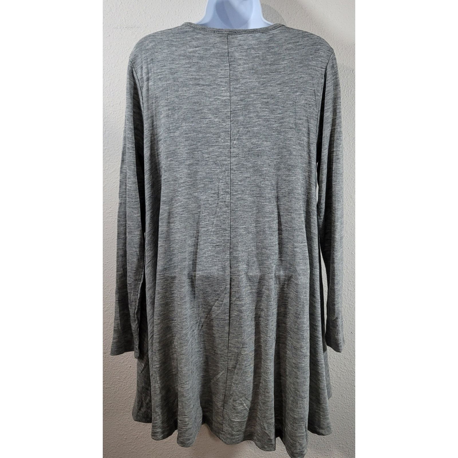 Other Umgee Gray Heathered Layered Hem Scoop Neck Medium Size M / US 6-8 / IT 42-44 - 2 Thumbnail
