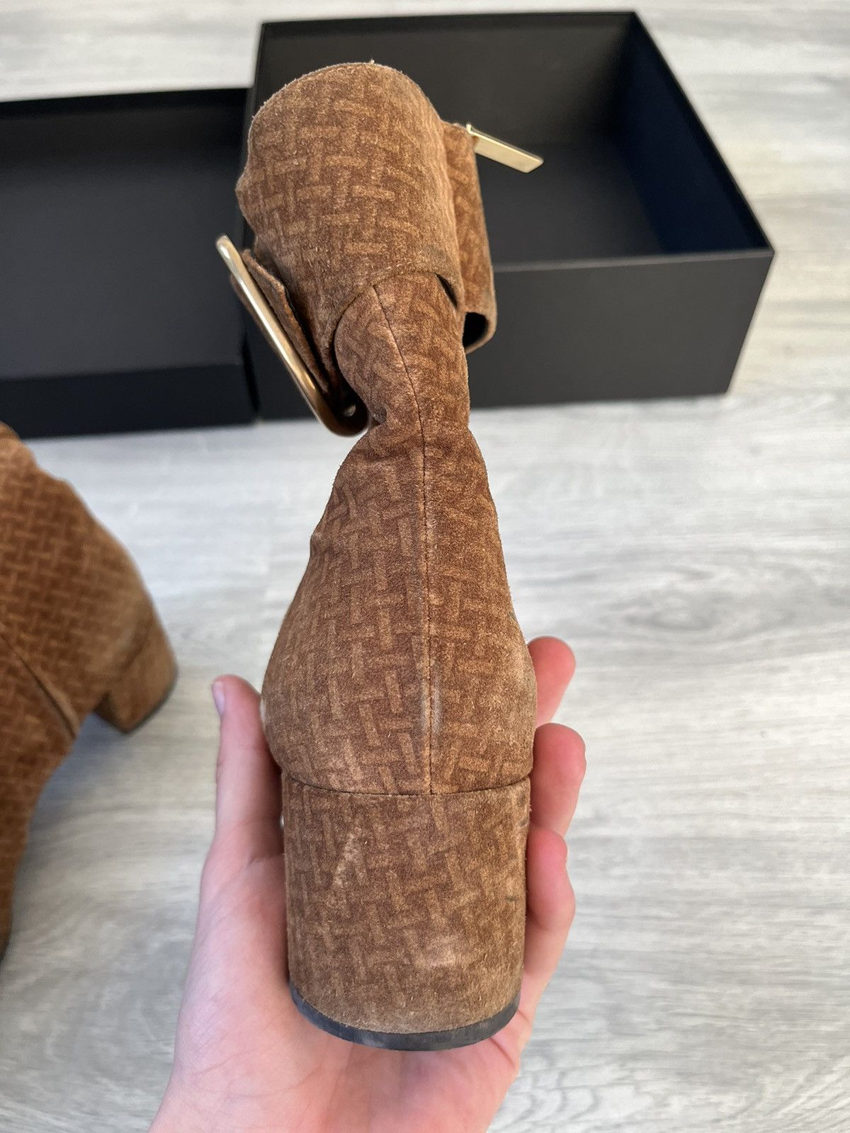 Saint Laurent Paris Saint Laurent 2019 Joplin Suede Patterned Ankle Boots Size US 7.5 / IT 37.5 - 11 Thumbnail