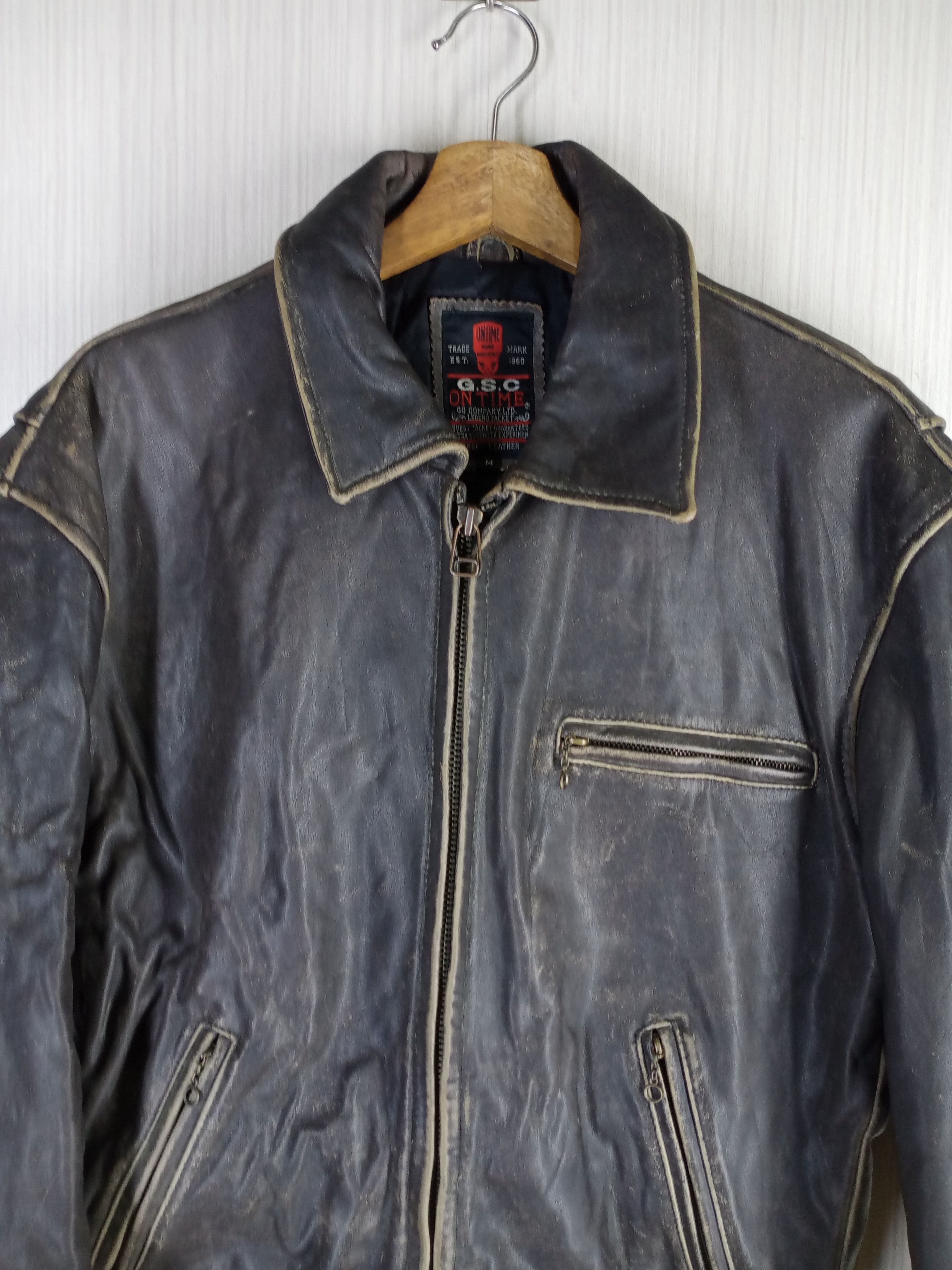 Genuine Leather Vintage G.S.C Ontime Road Masters Genuine Leather Jacket Size US M / EU 48-50 / 2 - 4 Thumbnail