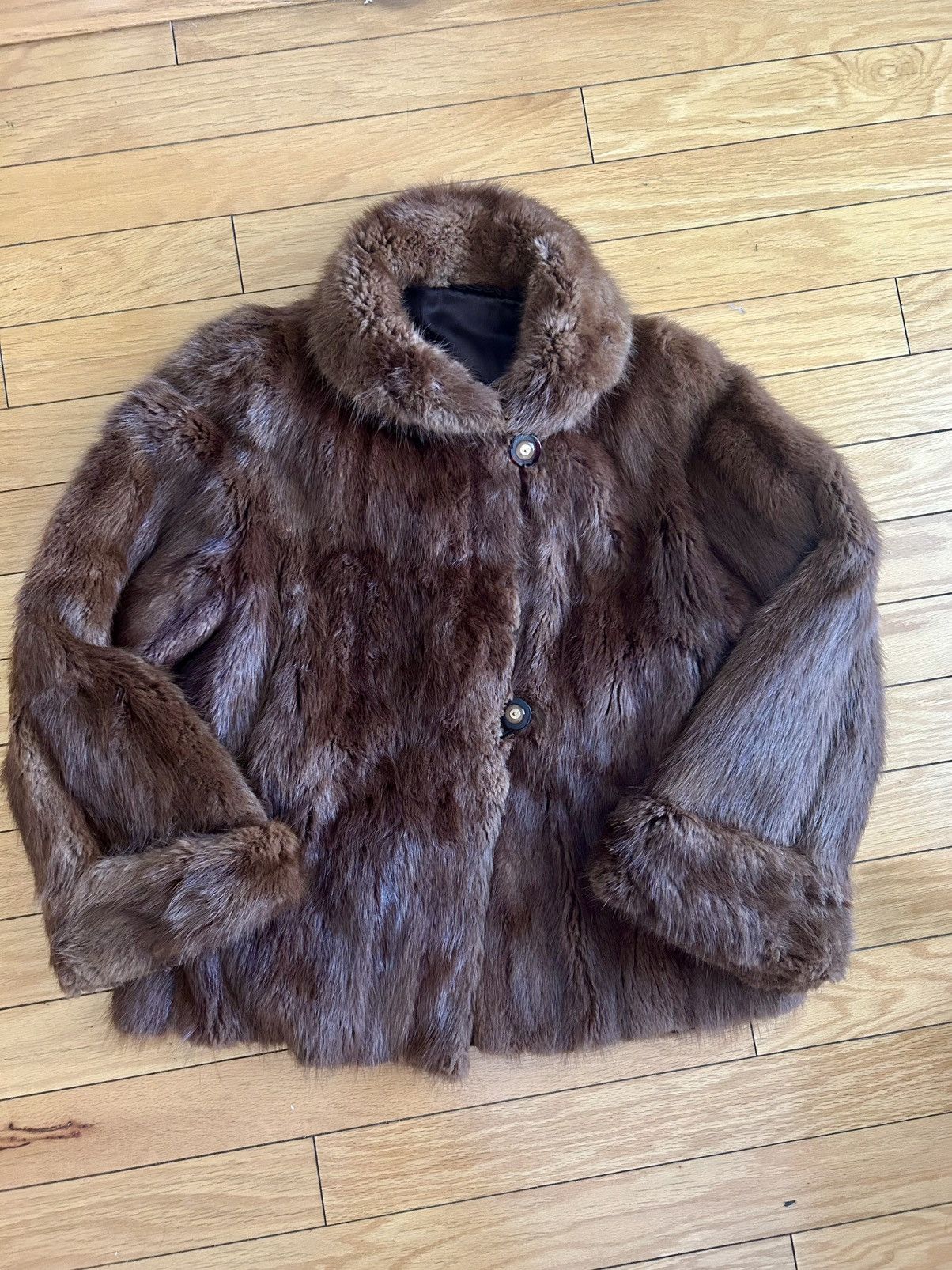 Designer × Vintage Hudson Bay Genuine Fur Coat Size M / US 6-8 / IT 42-44 - 1 Thumbnail