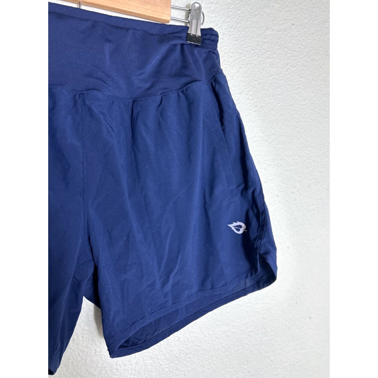 Vintage Baleaf Mens Athletic Shorts Navy Blue Pockets Polyester 32X5 M Regular Size US 31 - 4 Thumbnail