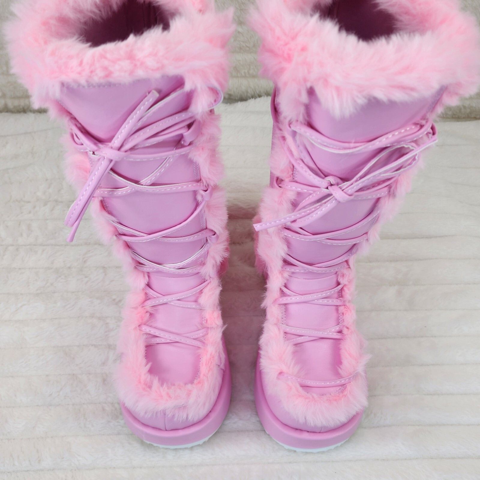 Demonia Cult DEMONIA Cubby 311 Stomper Baby Pink Platform Pastel Goth Pun Size US 12 / IT 42 - 4 Thumbnail