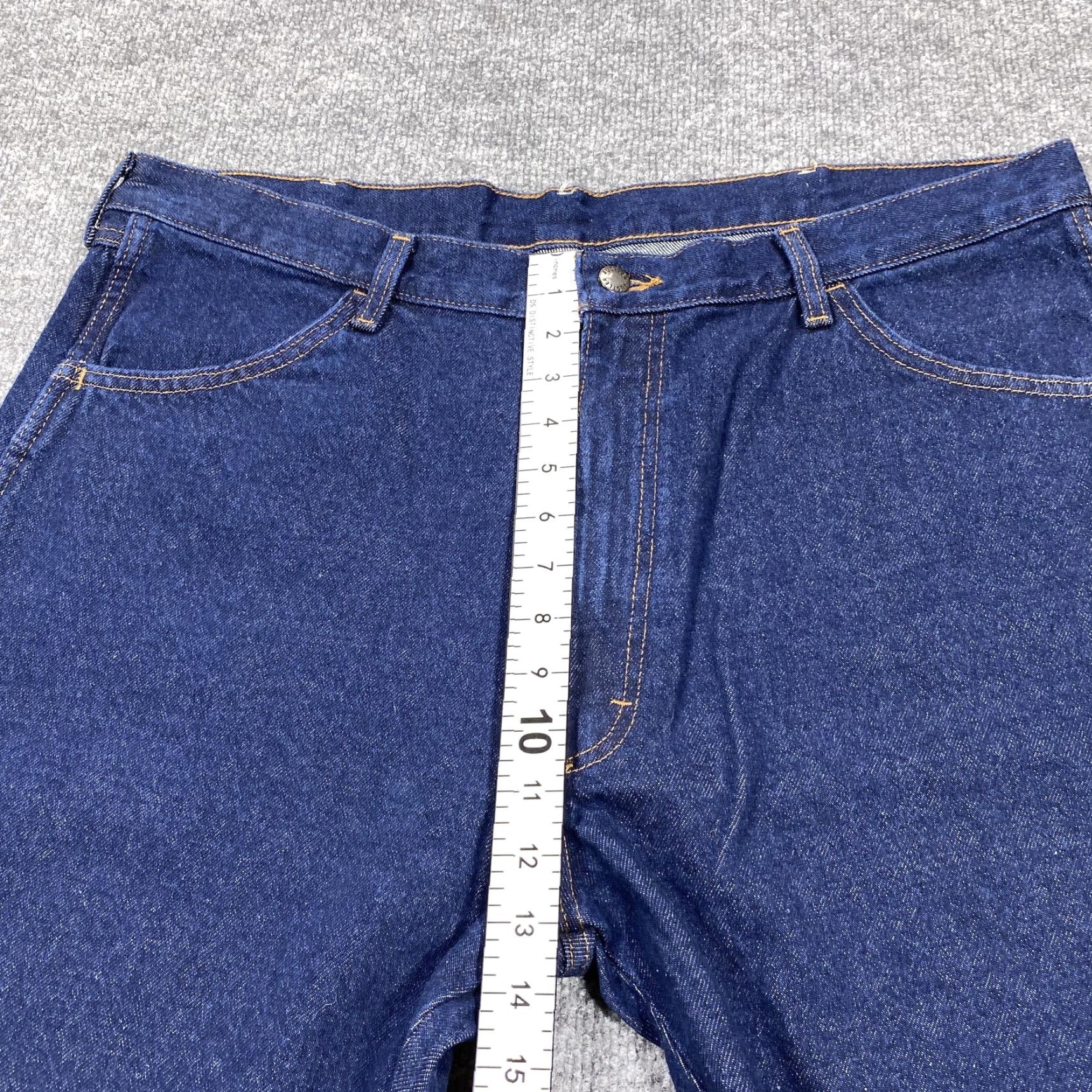 Denime Rustler Jeans Mens 36x30 Blue Regular Fit Straight Leg Denim Dark Wash 5 Pocket Size US 36 / EU 52 - 4 Thumbnail