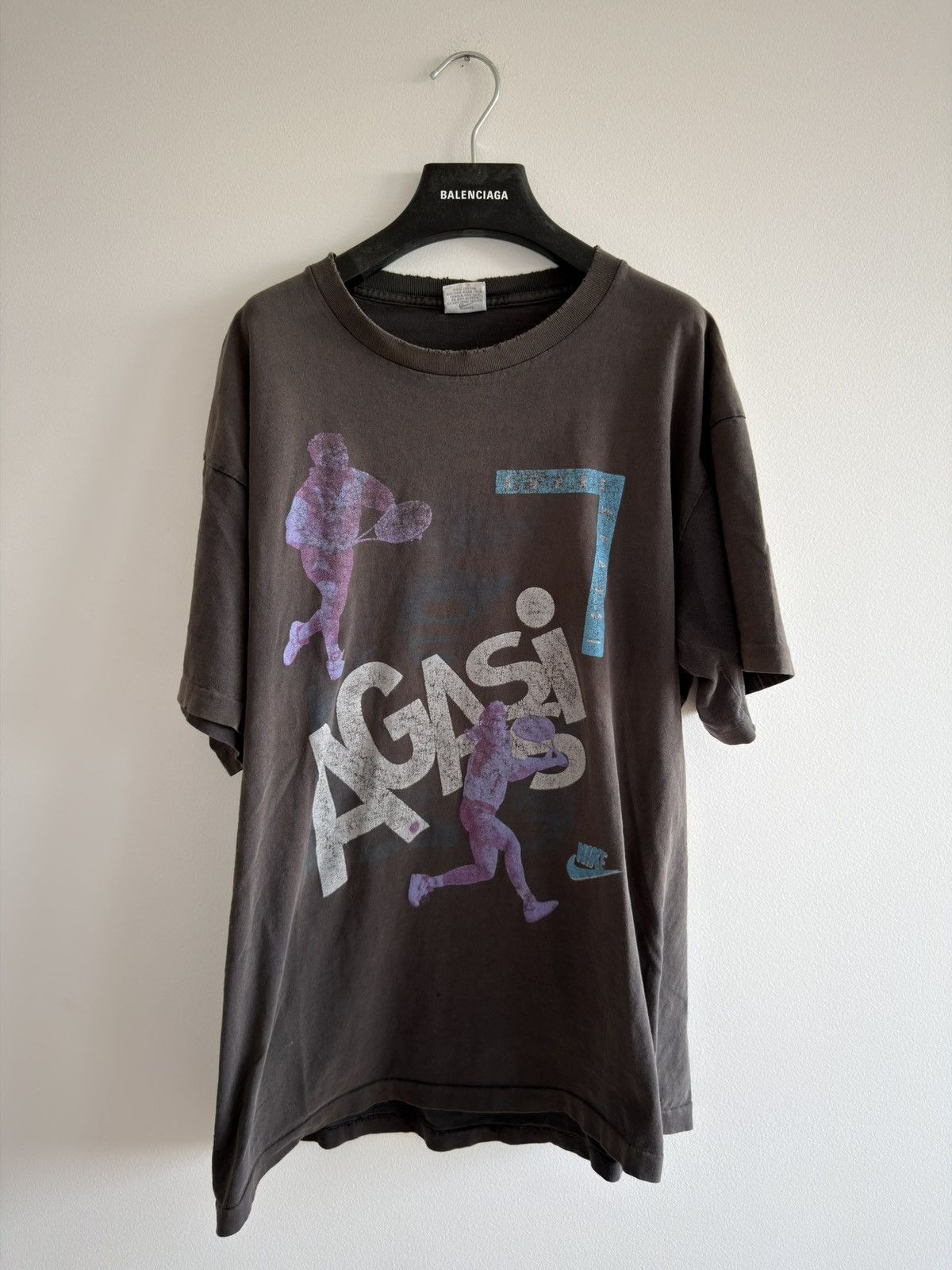 Nike *RARE* 1990s 90s NIKE FADED VINTAGE TENNIS AGASSI Size US M / EU 48-50 / 2 - 1 Thumbnail