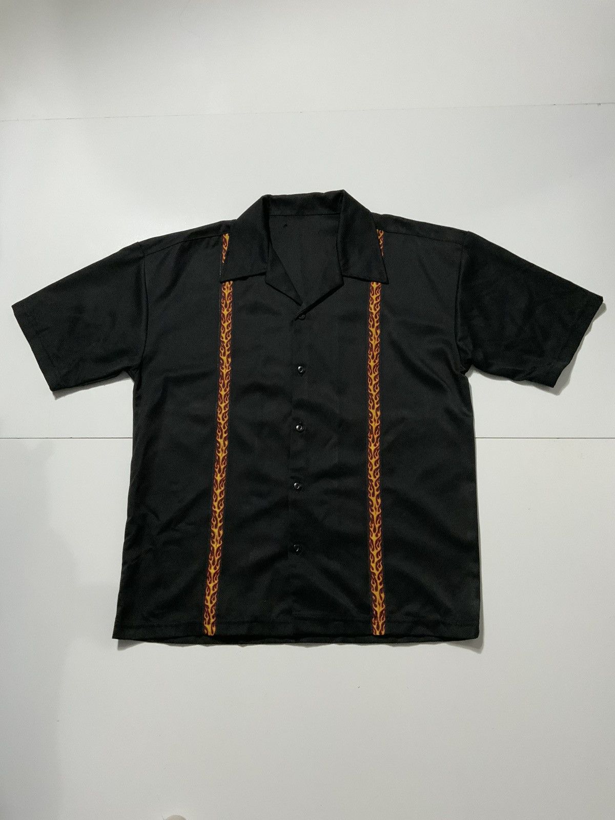Vintage VTG Y2K Flames Stripe Rockabilly Kustom Kulture Camp Shirt Size US S / EU 44-46 / 1 - 1 Thumbnail