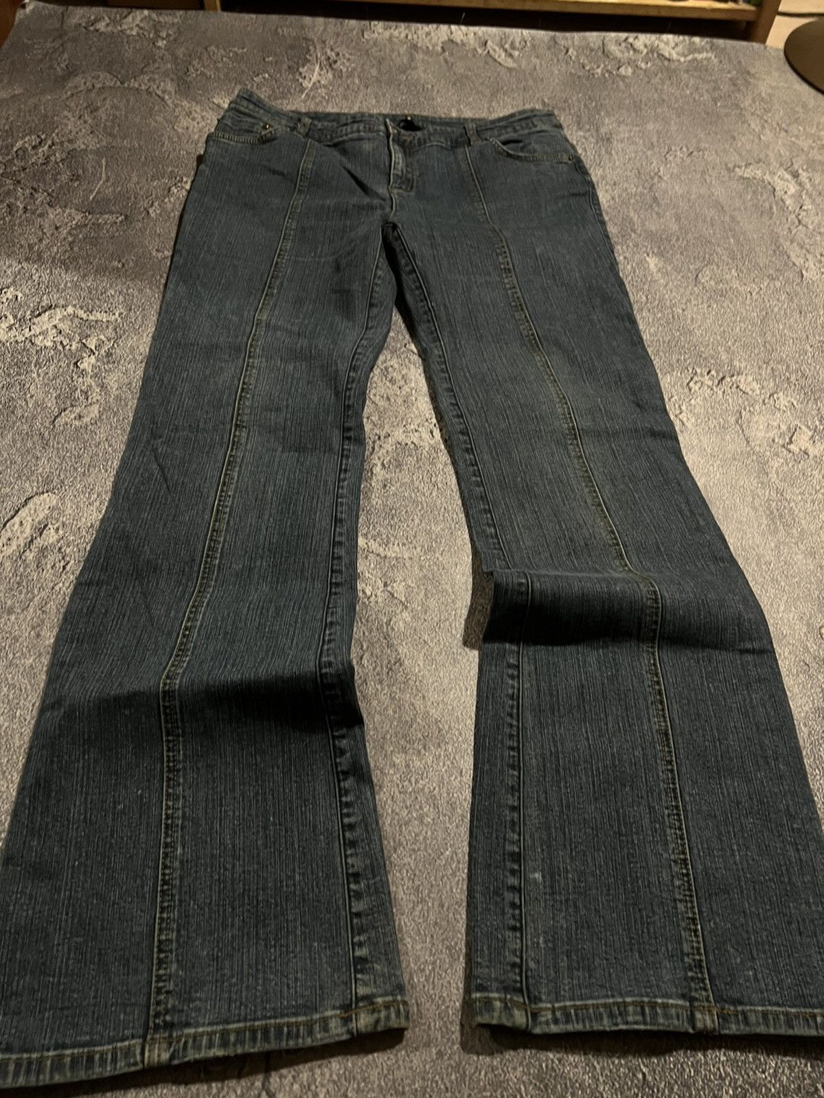Vintage If Six Was Nine Style Jeans Skinny Flared / Archive Drip 90s Size US 32 / EU 48 - 8 Thumbnail
