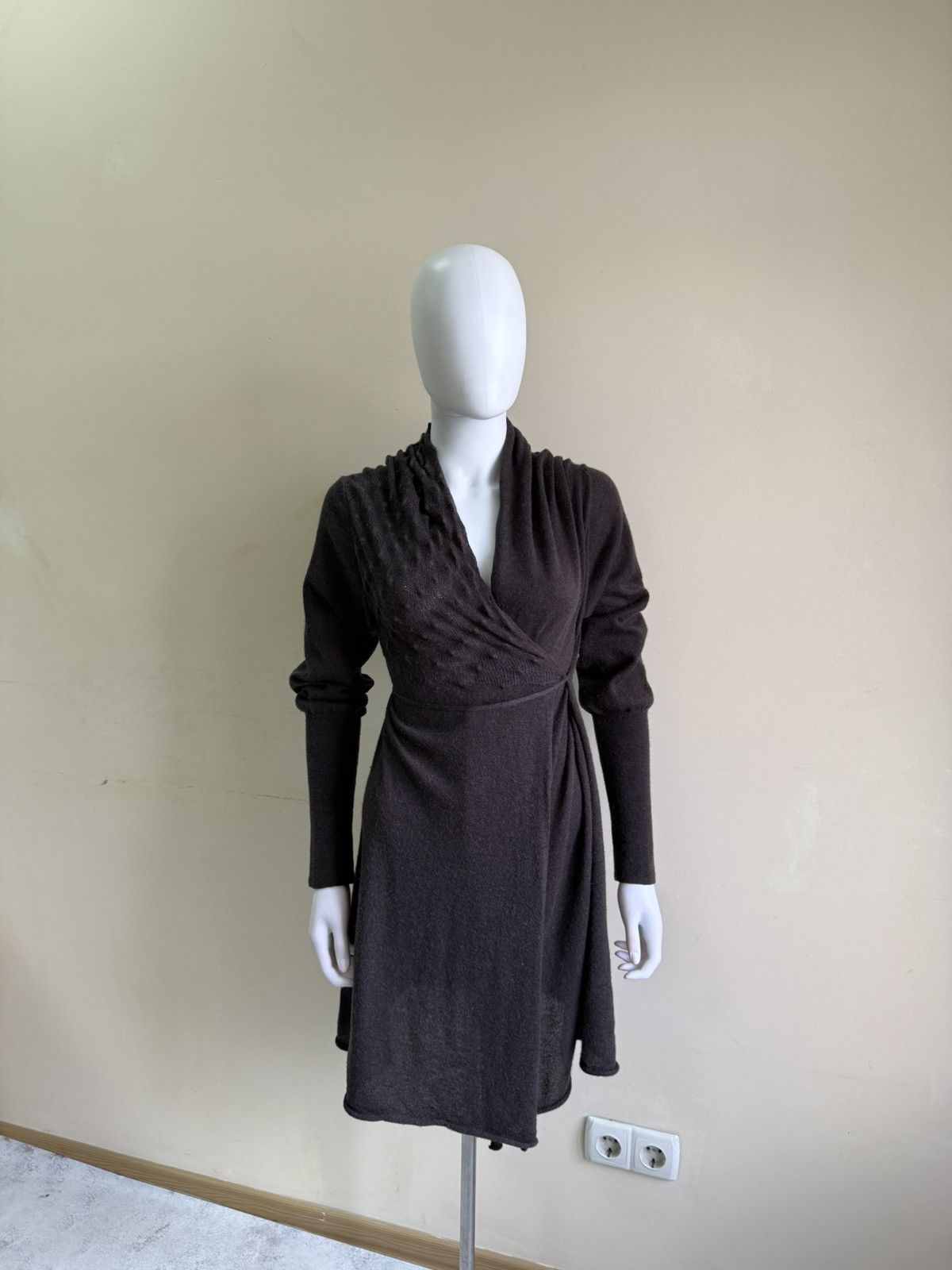 Sarah Pacini Sarah Pacini Baby Alpaca Wool Grey Cardigan One Size Size ONE SIZE - 2 Thumbnail