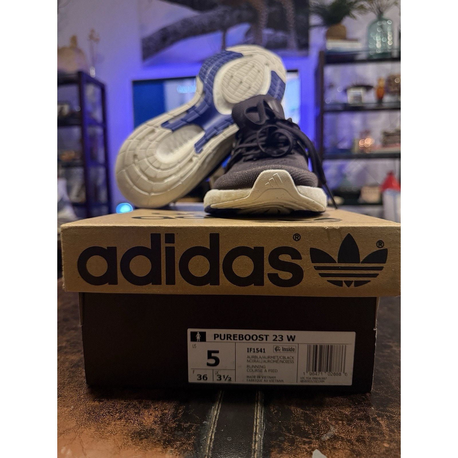 Adidas adidas PureBoost 23W Aurora BLK W Mesh Sneakers IF1541 Black Size US 5 / IT 35 - 7 Thumbnail
