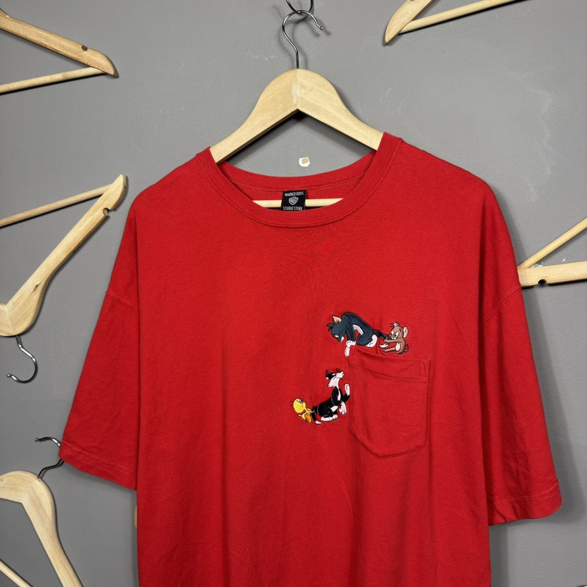 Vintage × Warner Bros Vintage 1997 Warner Bros. Tom and Jerry Cartoon T-Shirt Size US XXL / EU 58 / 5 - 2 Thumbnail