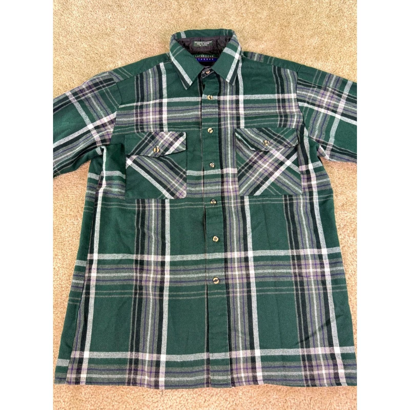 Vintage VINTAGE Claybrooke Flannel Shacket Jacket Men’s M Plaid Button Farm Outdoor 90s Cowboy Grunge Size US M / EU 48-50 / 2 - 3 Thumbnail