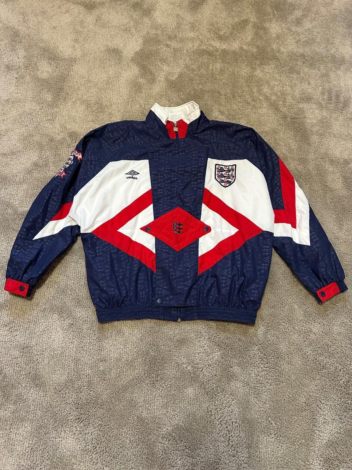 Umbro National Team England 1992 Umbro VTG Football Soccer Jacket Size US L / EU 52-54 / 3 - 1 Thumbnail