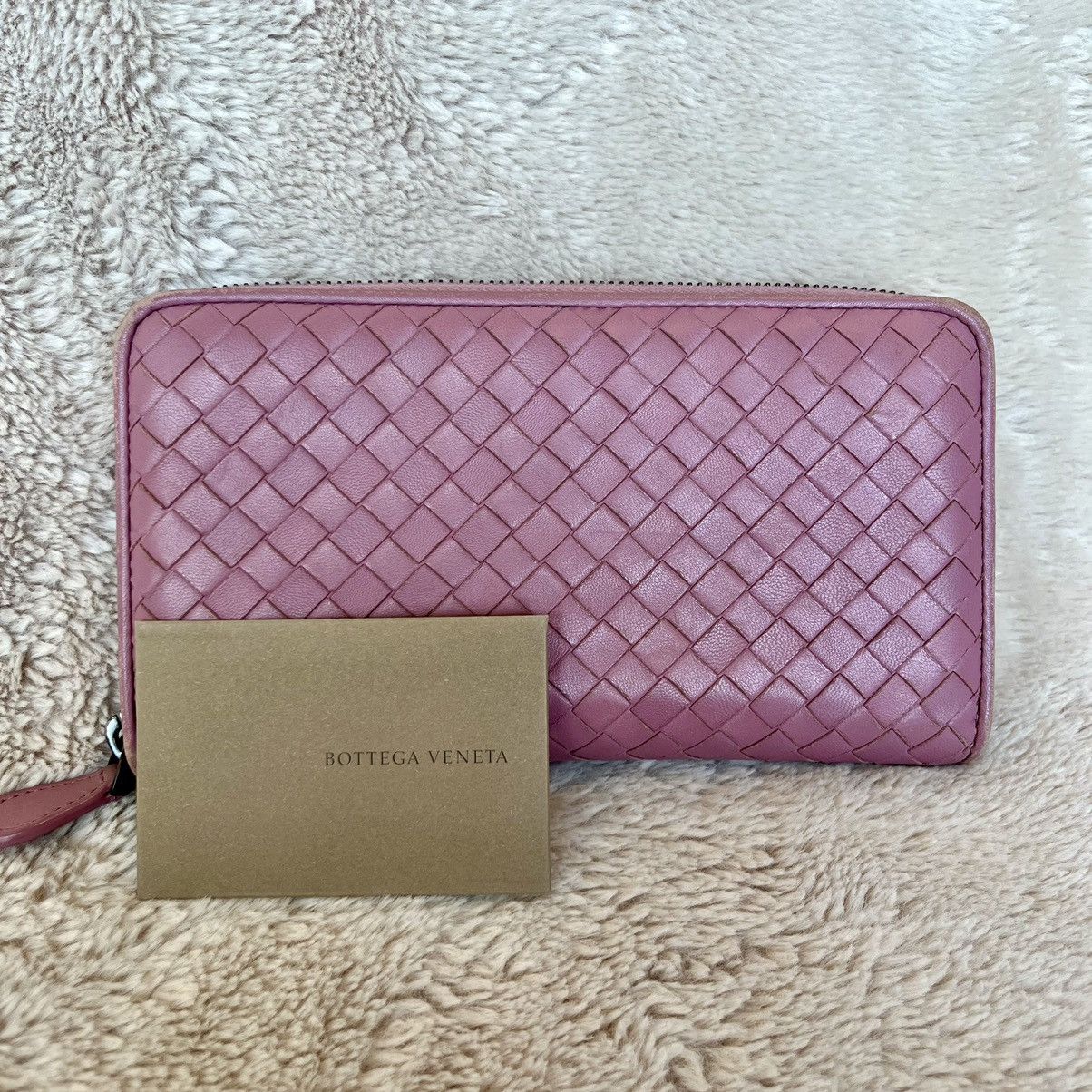 Bottega Veneta Bottega Veneta Nappa Intrecciato Pink Zippy Long Wallet Size ONE SIZE - 3 Thumbnail