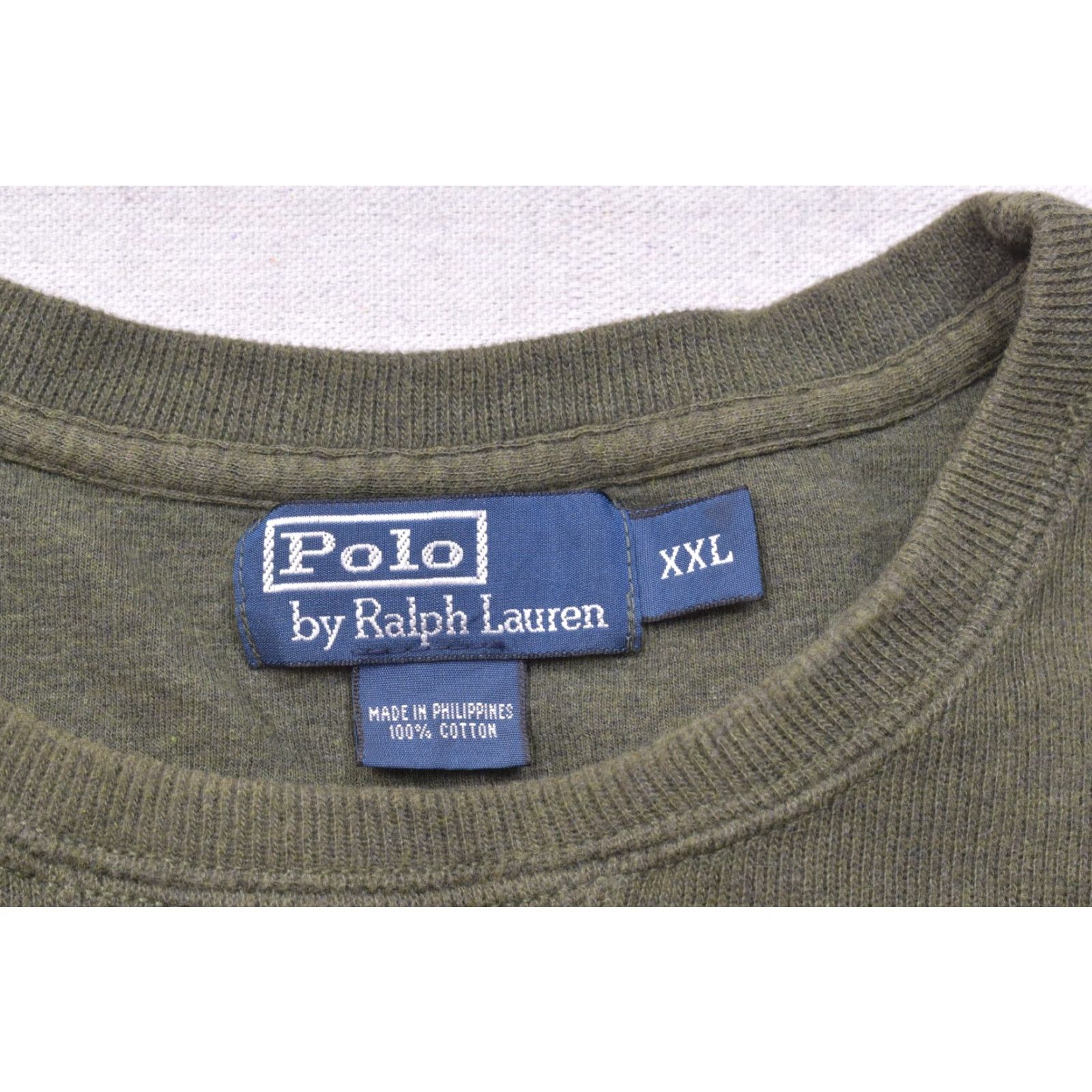 Polo Ralph Lauren Polo Ralph Lauren Sweater XXL Olive Green Crewneck 100% Cotton Pullover Mens Size US XXL / EU 58 / 5 - 7 Thumbnail