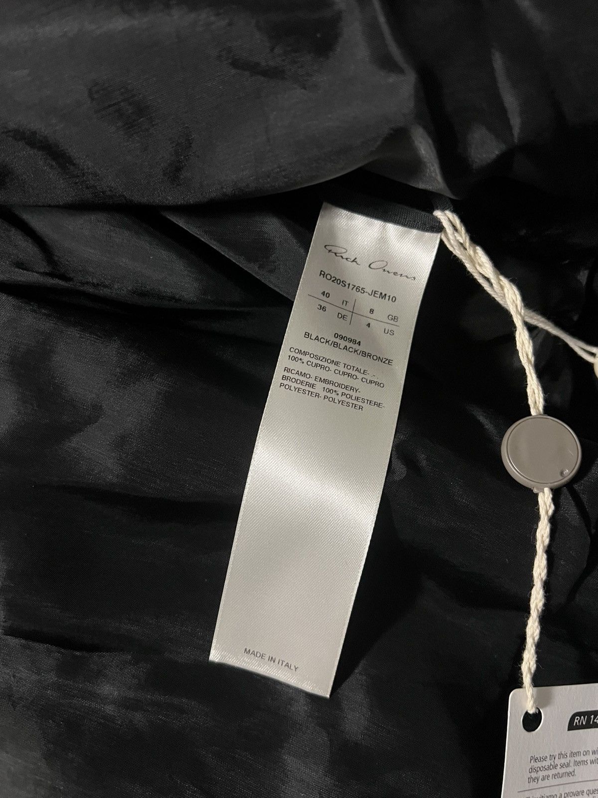 Rick Owens Rick Owens Tecuatl SS20 cape Size US S / EU 44-46 / 1 - 6 Thumbnail