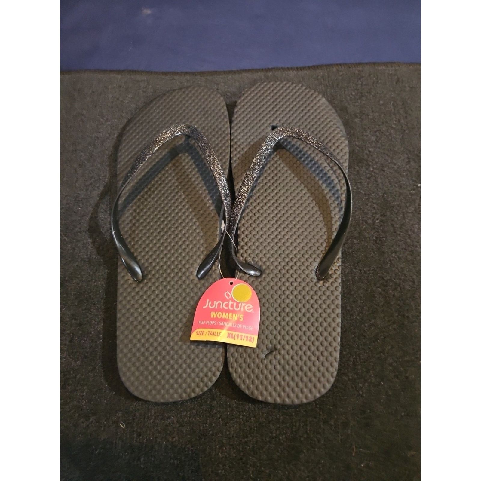 Other Juncture XL 11/12 Women's Flip Flip / Sandals Glitter Black Size US 11 / IT 41 - 5 Thumbnail