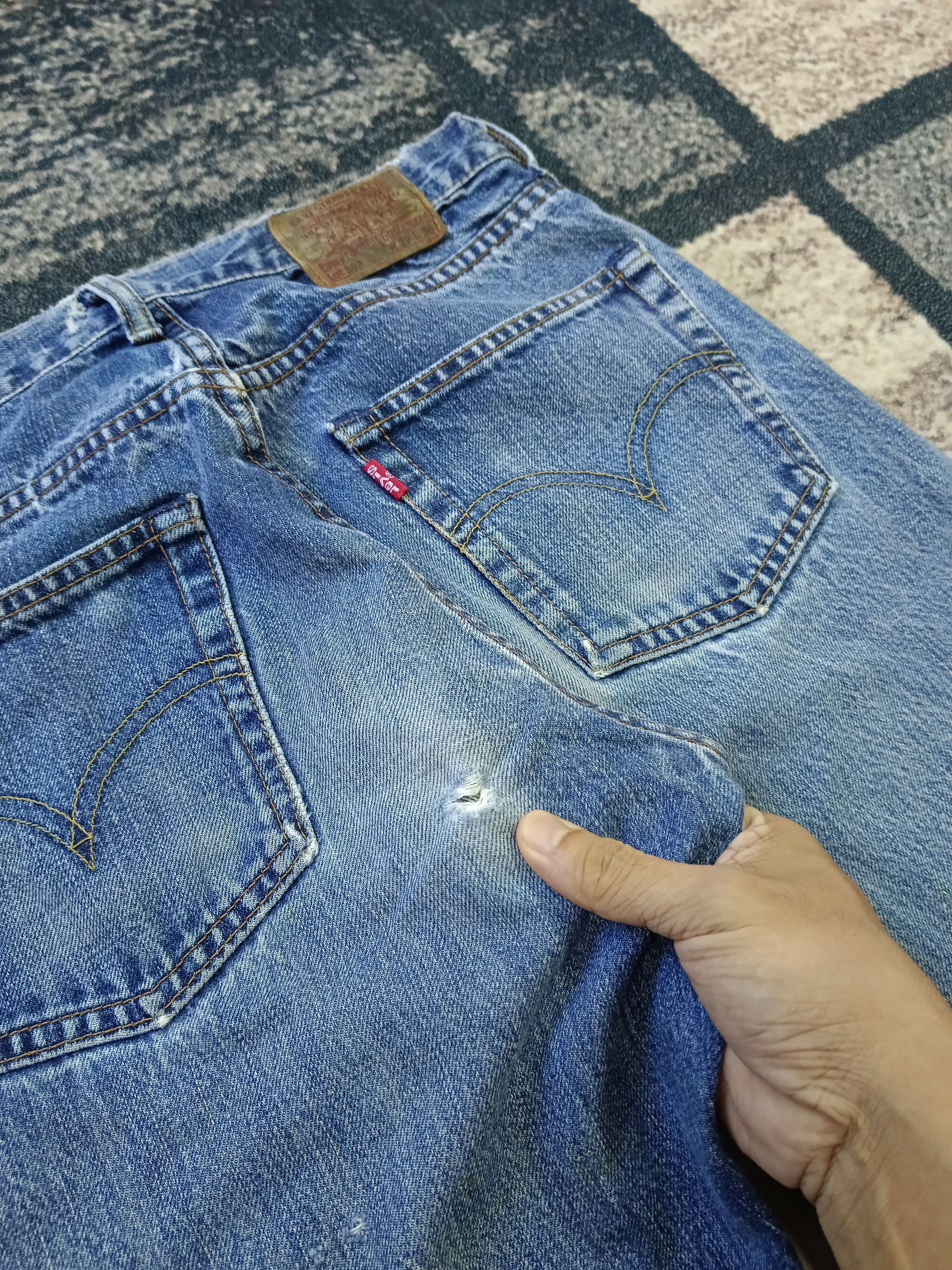 Levi's Vintage Clothing VINTAGE 90s LEVIS 503 SELVEDGE DENIM PANTS Size US 28 / EU 44 - 6 Thumbnail