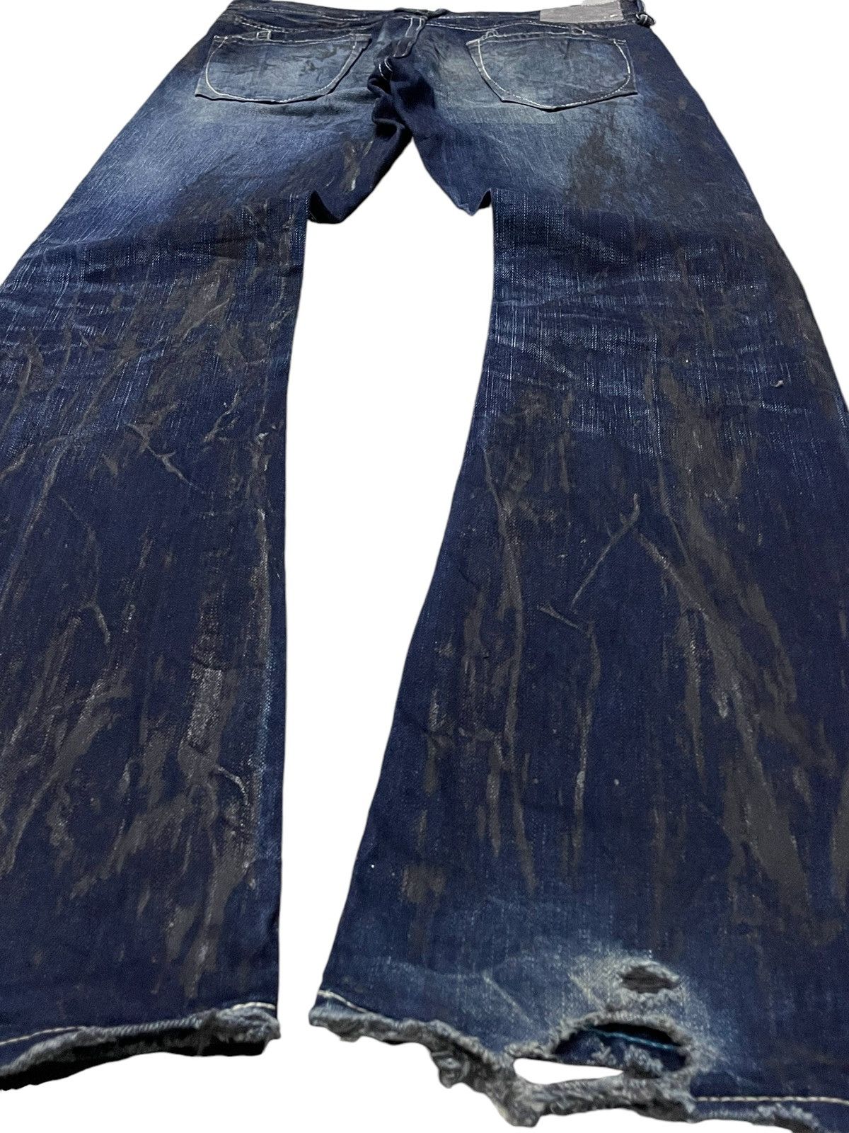 GOSTAR DE FUGA × Vanquish Vanquish Japan Paint Coated Flared Jeans Size US 32 / EU 48 - 14 Thumbnail