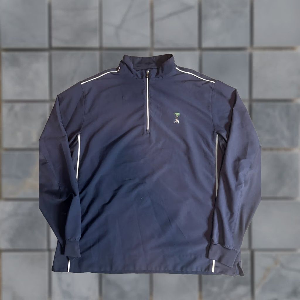 Footjoy FootJoy Jacket Mens L Blue Long Sleeve Windbreaker 1/2 Zip Golf Pullover Pockets Regular Size L Size US L / EU 52-54 / 3 - 1 Thumbnail