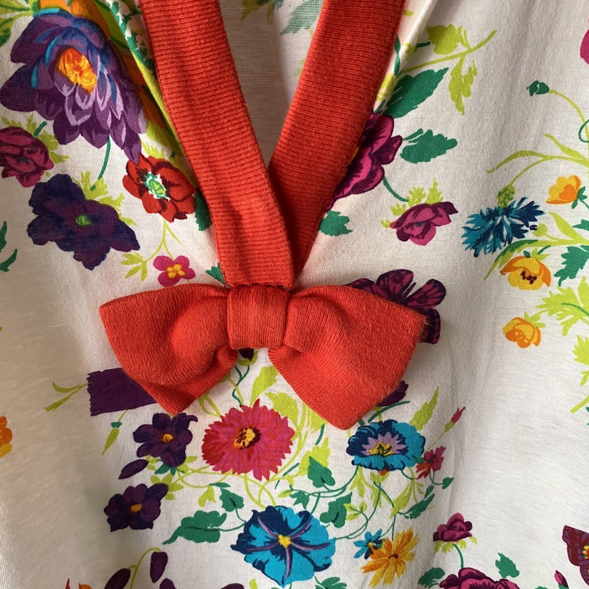 Gucci GUCCI Floral Tee with Red Trim & Bow Size M / US 6-8 / IT 42-44 - 5 Thumbnail