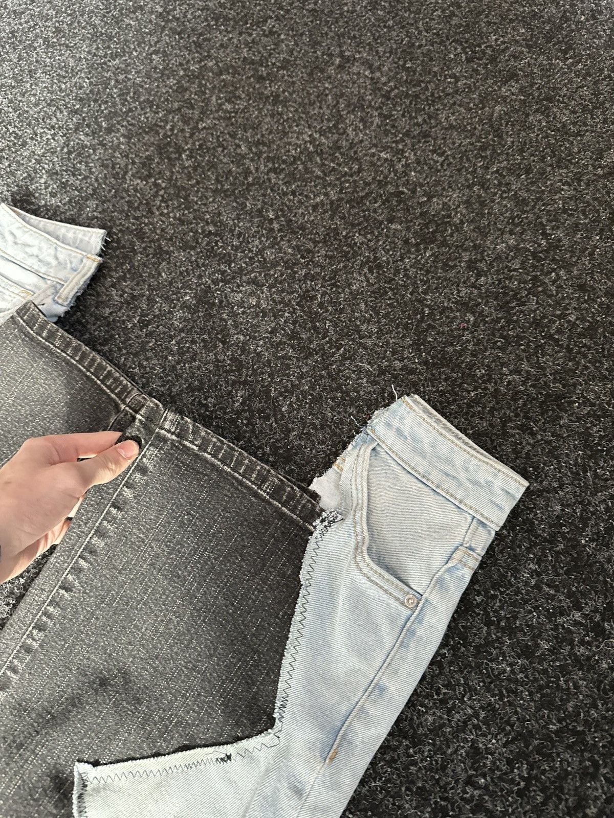 If Six Was Nine 🚨GRAIL CUSTOM DENIM JEANS 2in1 ULTRA BAGGY Y2K JAPANESE STYL Size US 30 / EU 46 - 10 Thumbnail