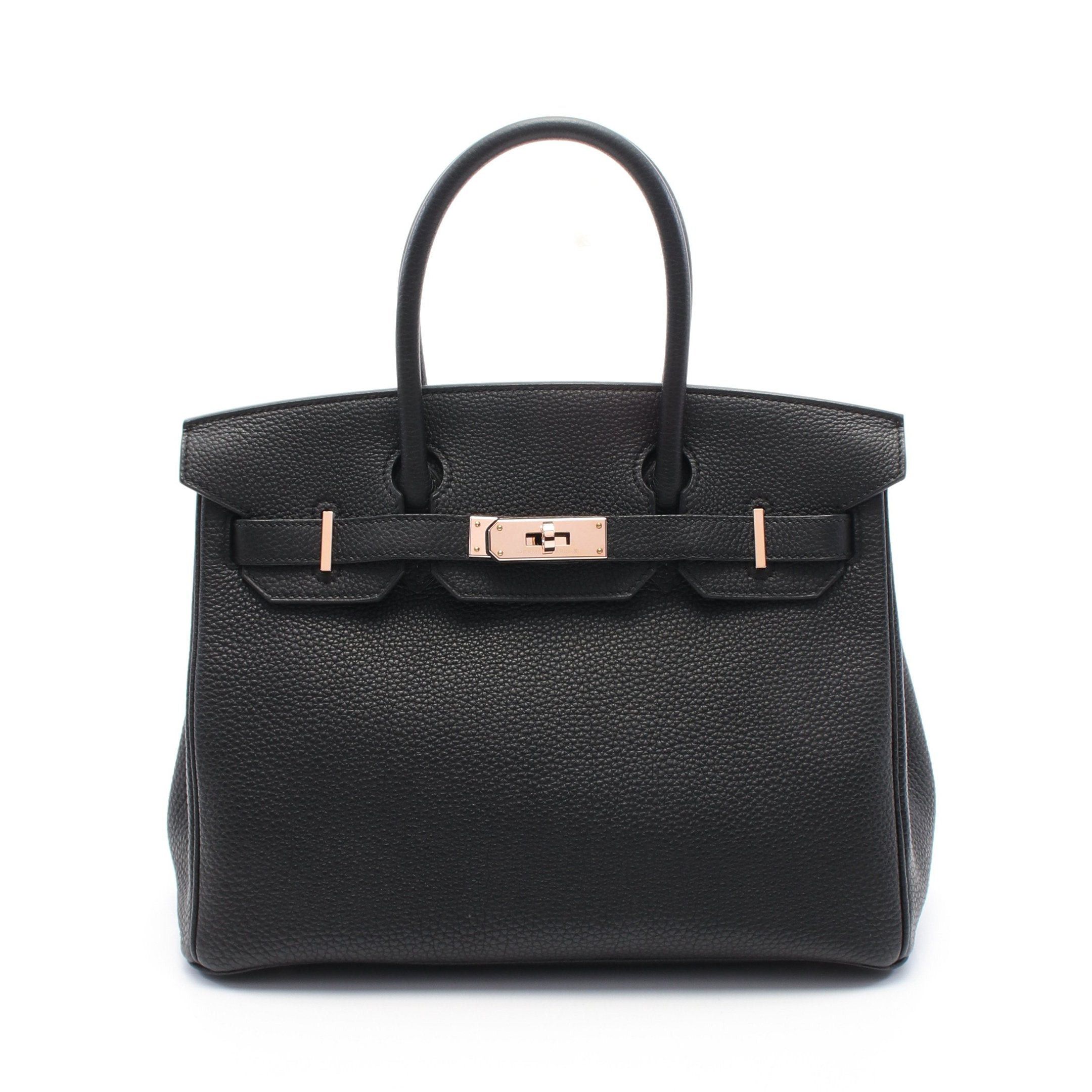 Hermes Hermes Birkin 30 Handbag Togo Black Pink Gold Hardware D Stamp Size ONE SIZE - 1 Thumbnail