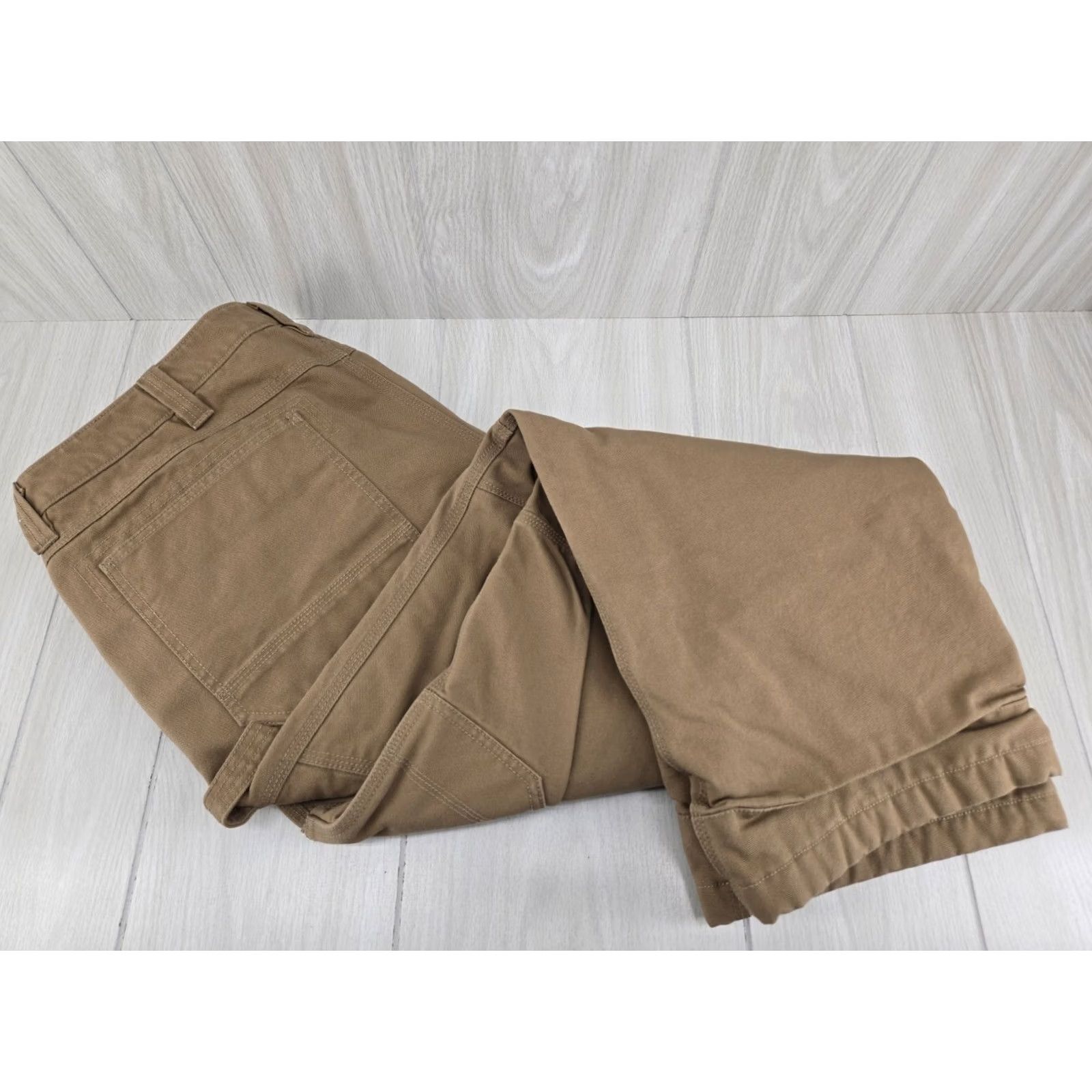 Vintage VINTAGE L.L. Bean Katahdin Iron Works Men’s Fleece Lined Cargo Pants 44/30 Outdoor Cargo Pants Mens Tan Cotton Blend 30 Inseam Straight Leg"} Size US 44 / EU 60 - 5 Thumbnail