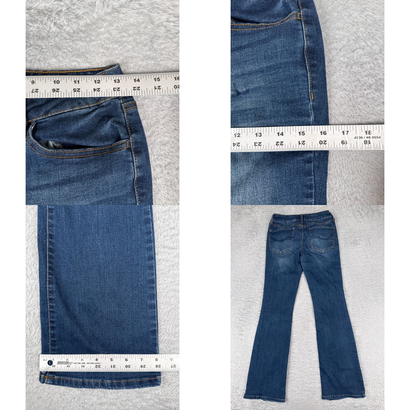 Vintage SO Jeans Jeans 5 Blue Denim Bootcut Low Rise Cotton Blend Medium Wash 26x31 Womens Regular 26 Blue Cowboy Southwestern American Designer 90s? Size 27" / US 4 / IT 40 - 9 Thumbnail