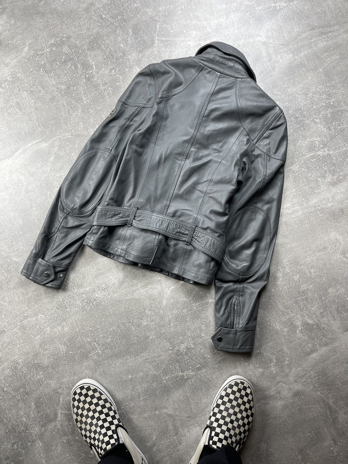 Belstaff Belstaff Gold Label Ladies Biker Belted Gray Leather Jacket Size S / US 4 / IT 40 - 7 Thumbnail