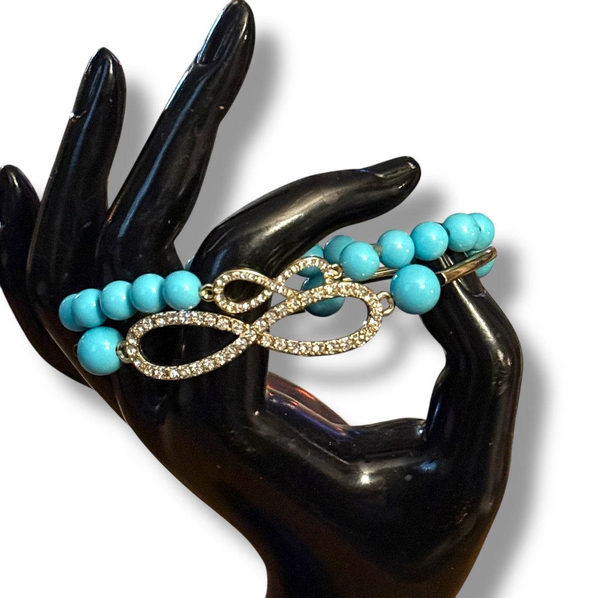 Other Turquoise bead pave infinity stretch bracelets Size ONE SIZE - 2 Thumbnail