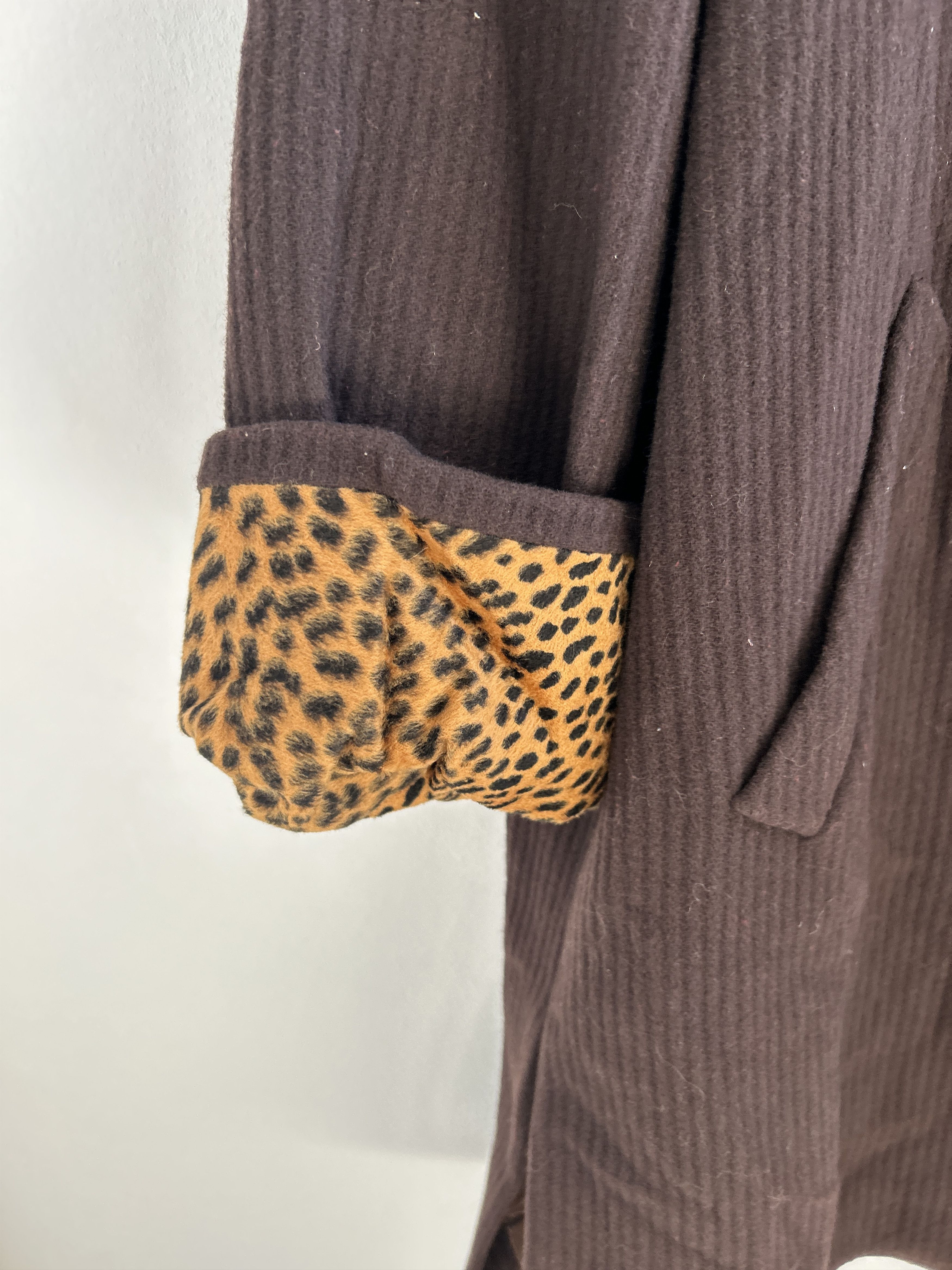 Vintage Vintage Brown Corduroy Wool Coat Size XL / US 12-14 / IT 48-50 - 10 Thumbnail