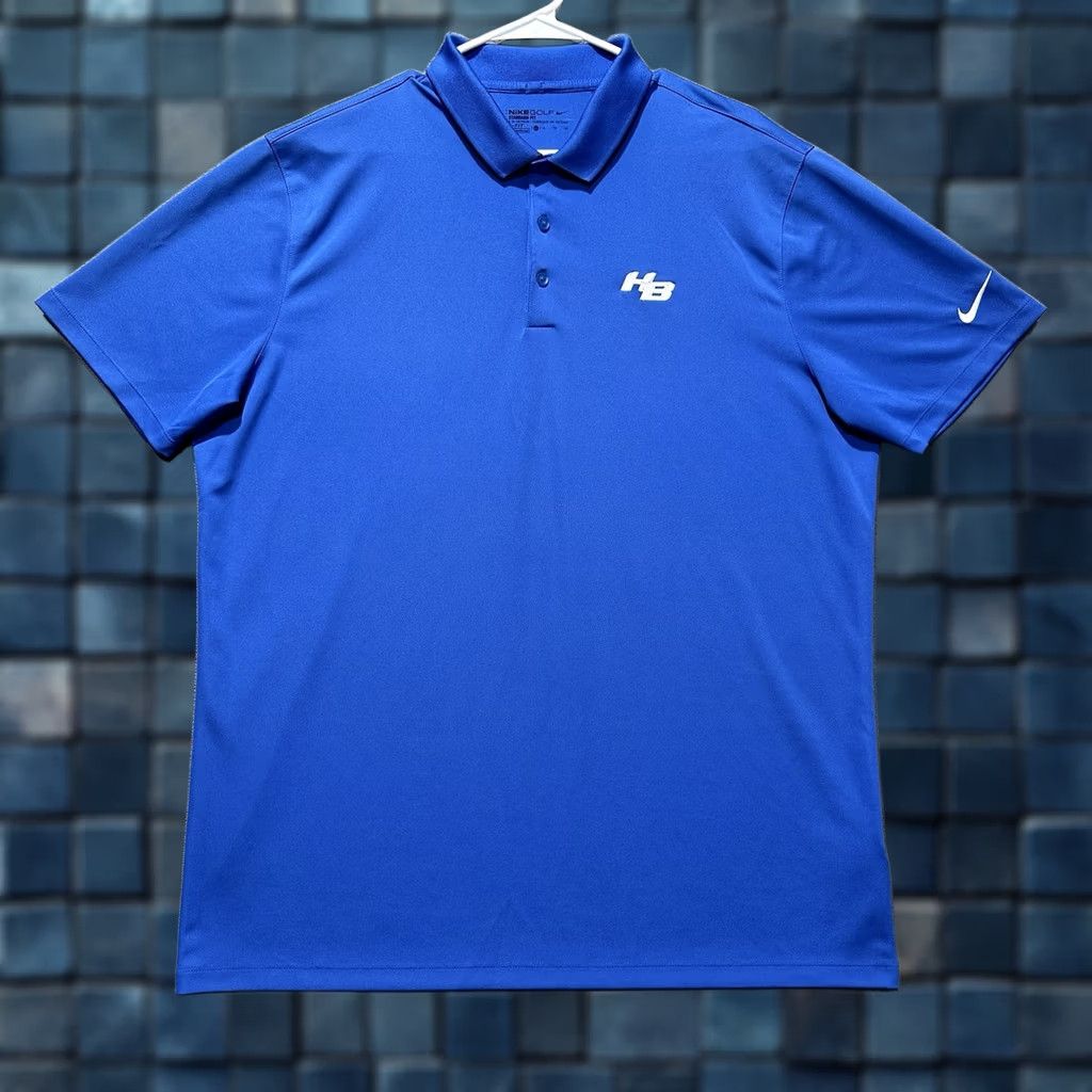Nike Nike Polo Shirt Mens XL Blue Lightweight Dri Fit Golf HB Logo EUC Size US XL / EU 56 / 4 - 1 Thumbnail
