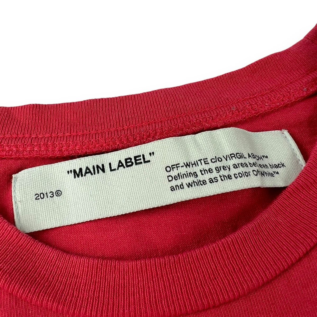 Off-White Off-White Mini Logo Red T Shirt Size US L / EU 52-54 / 3 - 3 Thumbnail