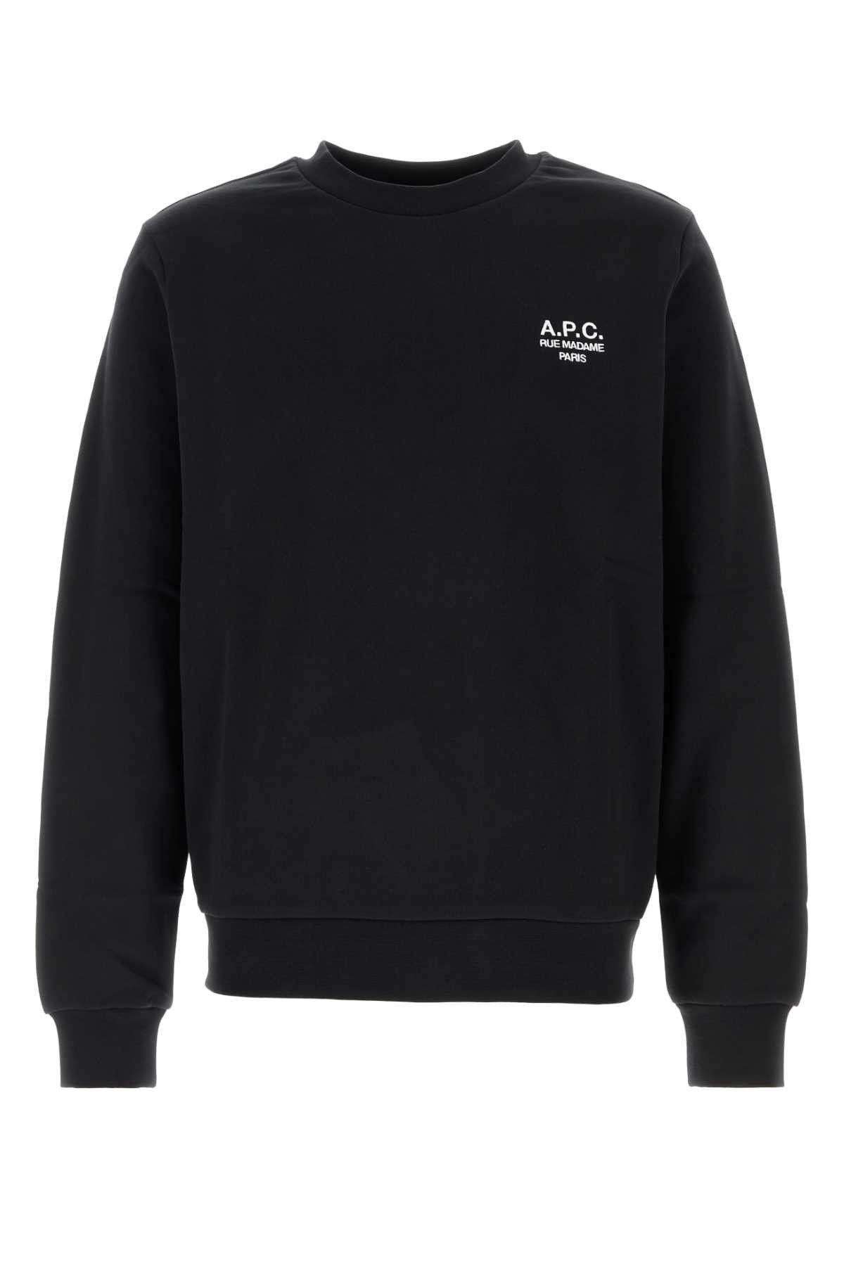 A.P.C. Black Cotton Sweatshirt Size US XS / EU 42 / 0 - 1 Thumbnail