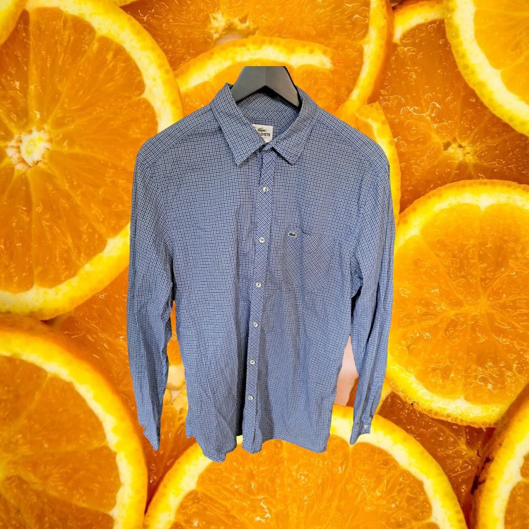 Lacoste LaCoste Blue and Brown Check Button Up Shirt Size 40 Size US M / EU 48-50 / 2 - 1 Thumbnail