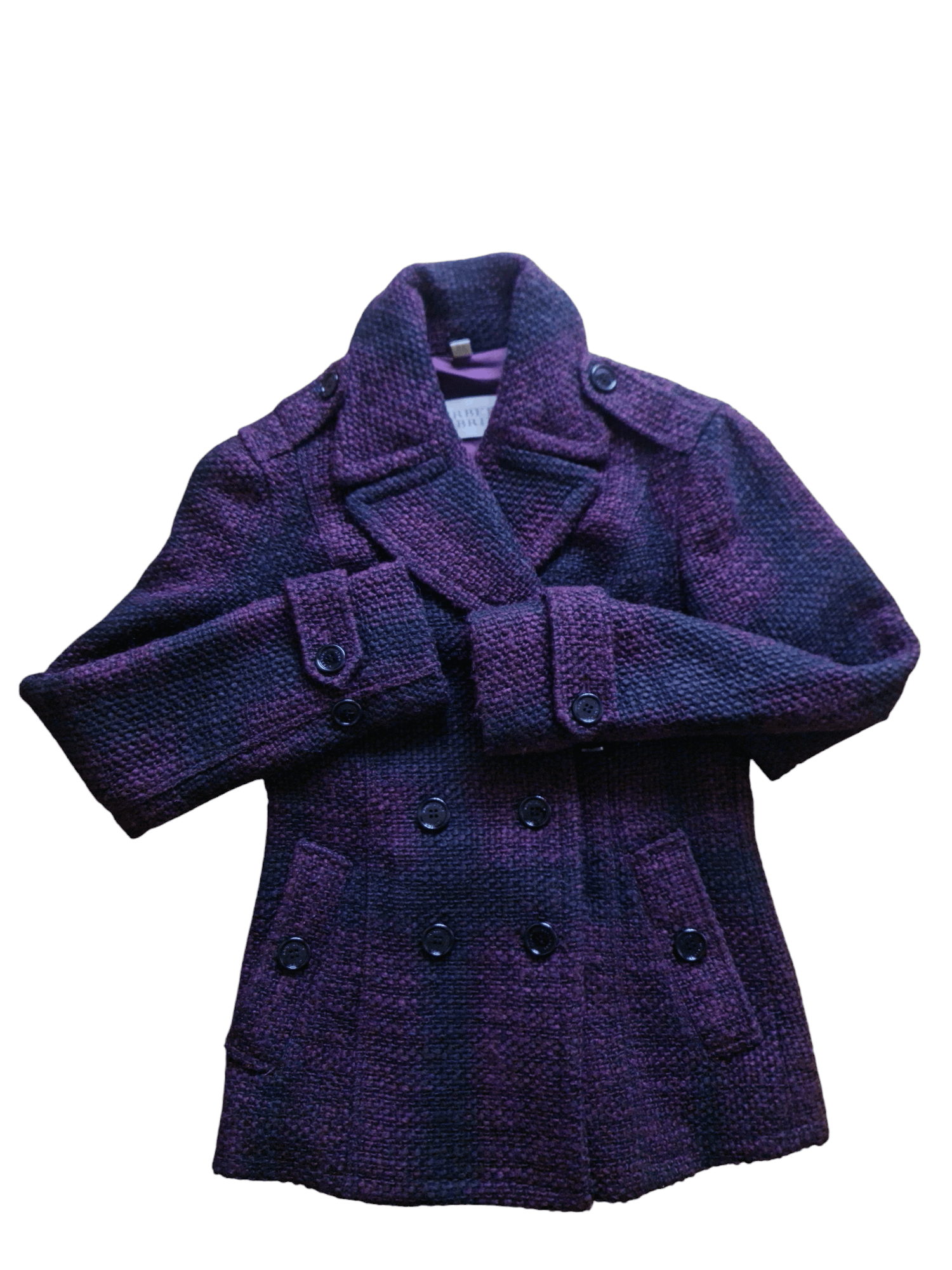Burberry Burberry Brit Women Plaid PeaCoat nova check Blend Short Size XS / US 0-2 / IT 36-38 - 5 Thumbnail