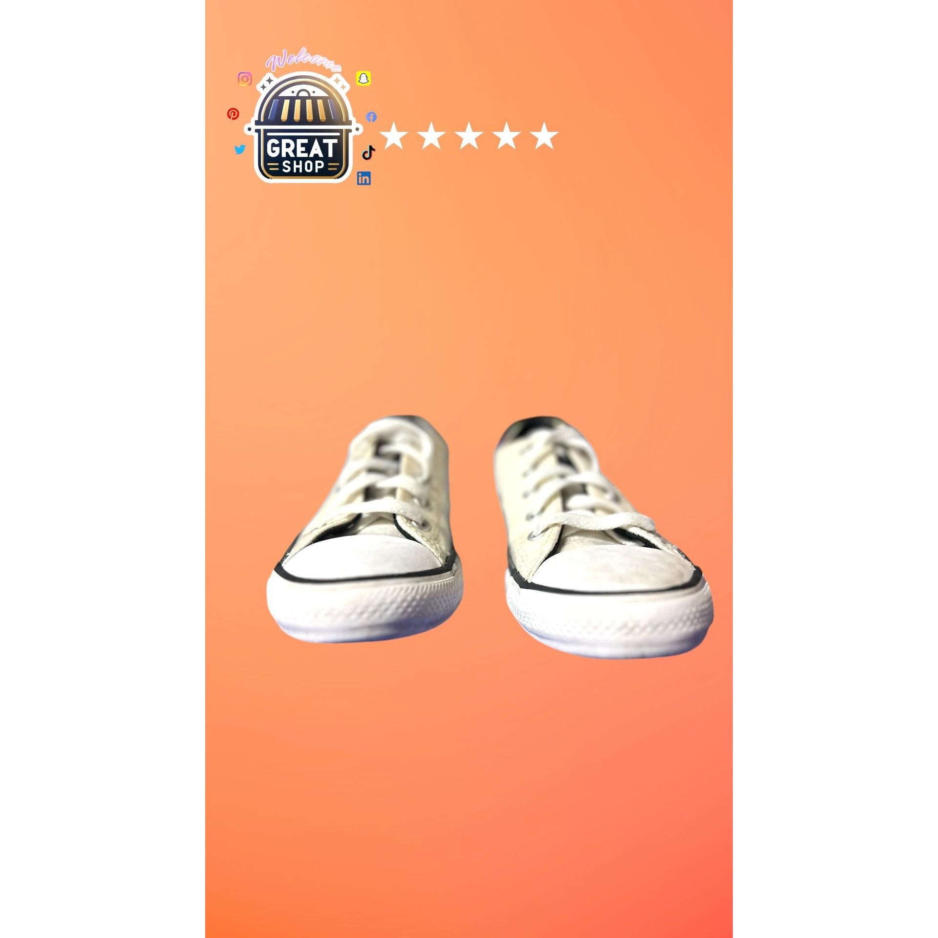 Converse Converse All Star Womens Glitter Low-Top Sneakers Size 7 Whi Size US 7 / IT 37 - 10 Thumbnail