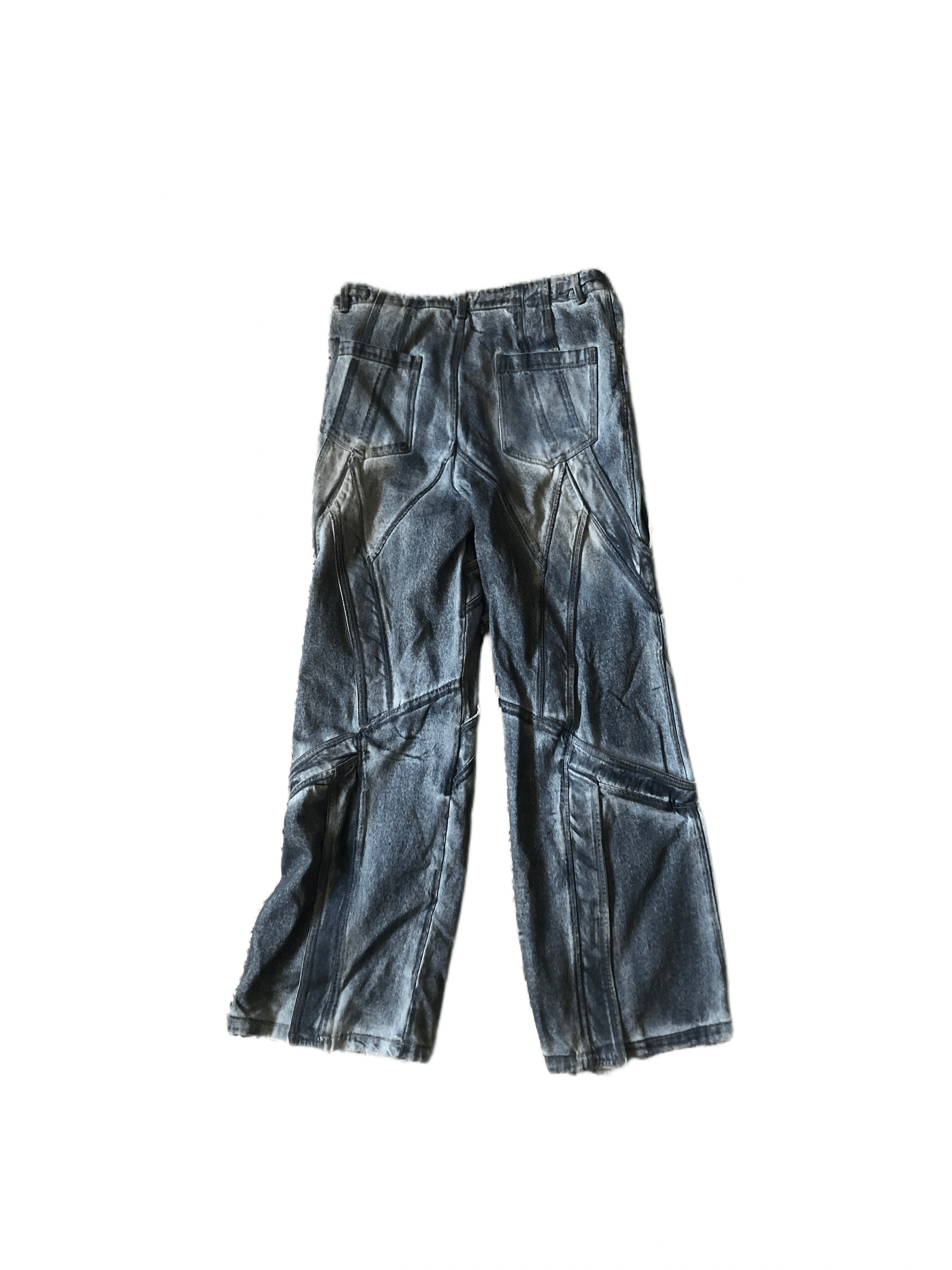 Other Loose Paneled/Segmented Washed Distressed Blue Jeans Size US 30 / EU 46 - 2 Thumbnail